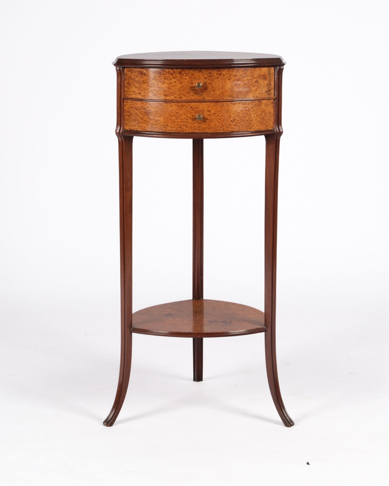 Guéridon von Émile Gallé (1846 - 1904), Jugendstil, Nancy, um 1900, Mahagoni, Vogelaugenahorn und w
