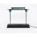 Designer-Tischleuchte, "Pausania", Italien, Artemide, wohl 1980er Jahre, Kunststoff, schwarz und gr