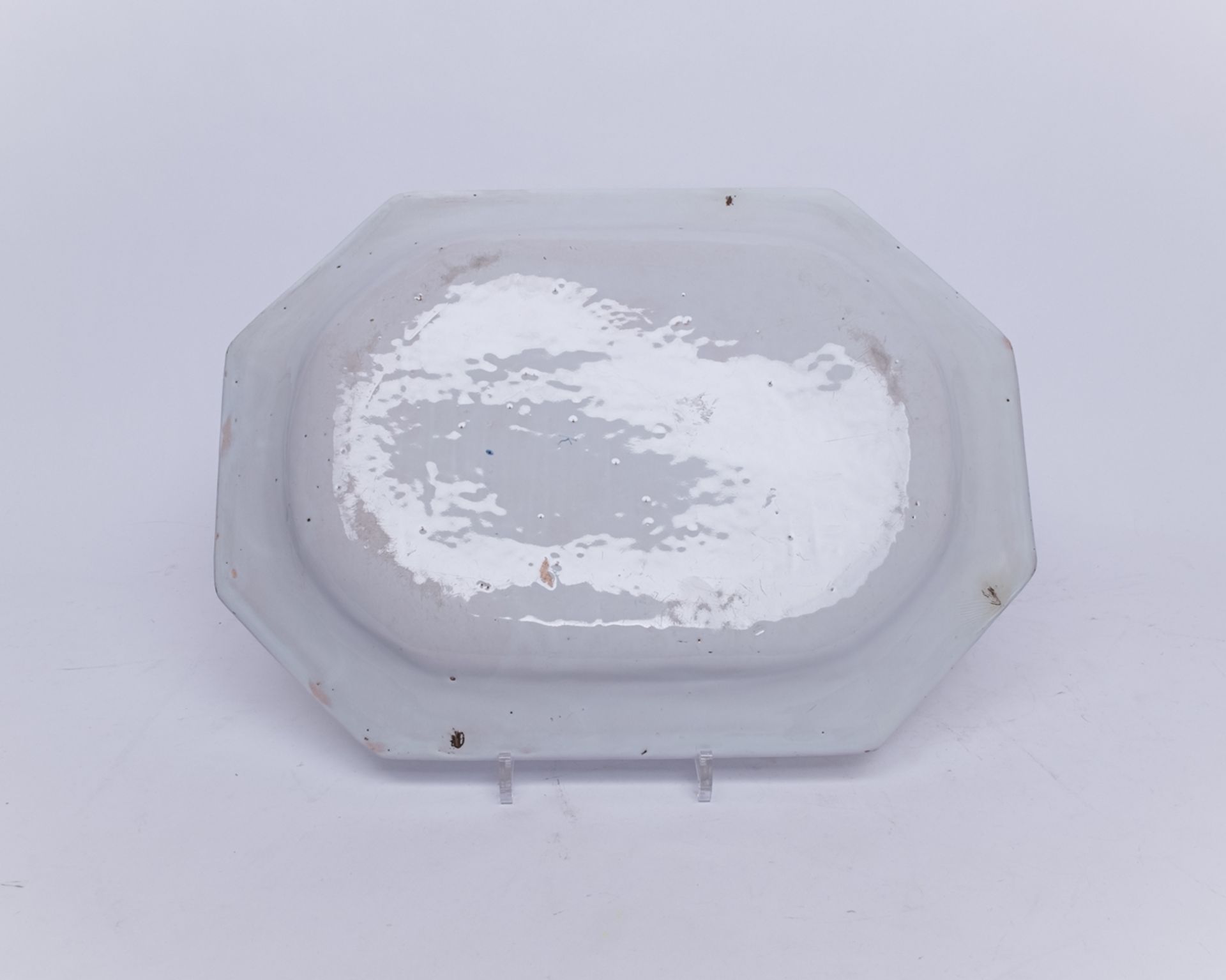 Vorlegeplatte, Teller, Straßburg, um 1721-1754, Charles François, Paul oder Balthazar Hannong, Faye - Bild 3 aus 5