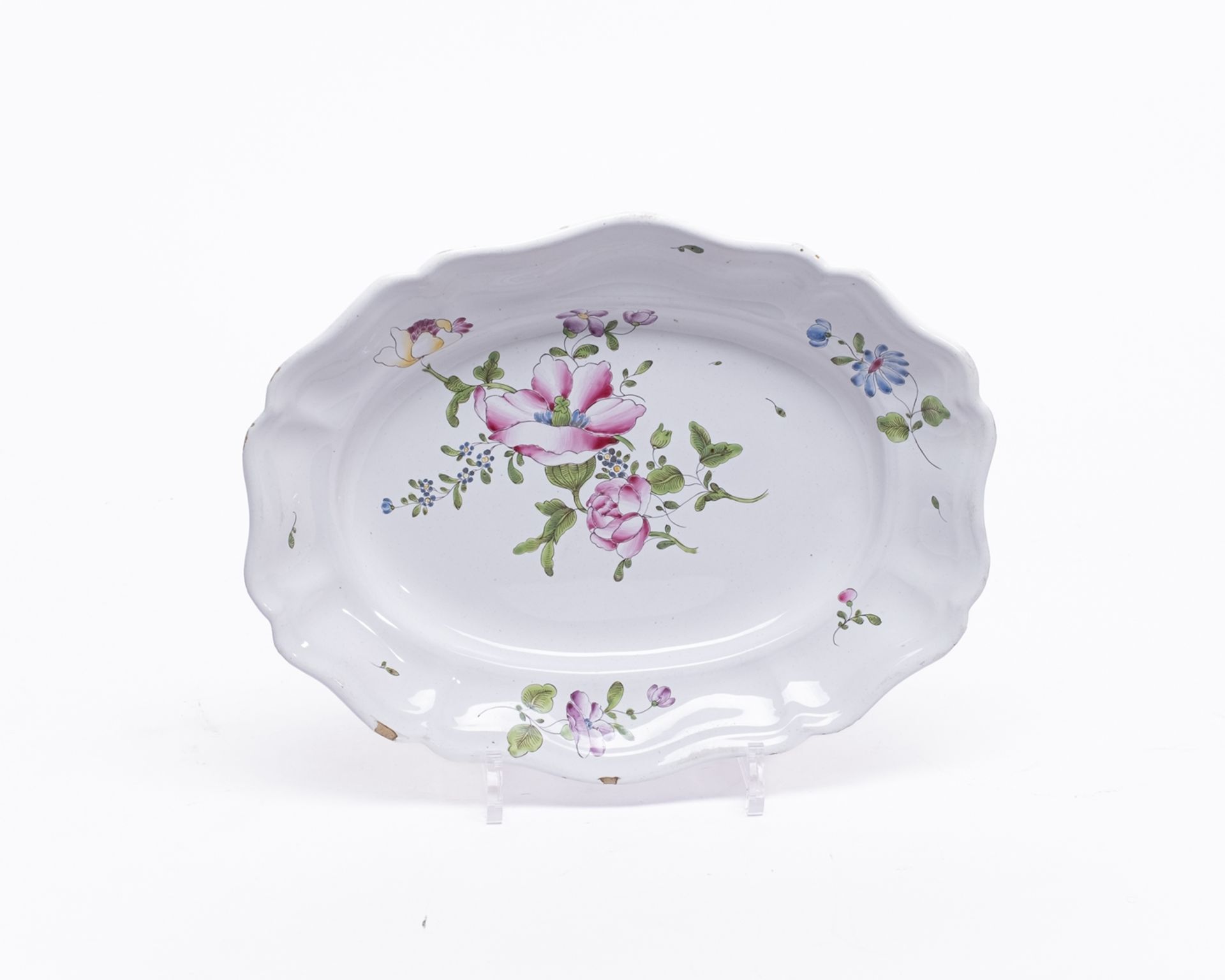 4 Vorlegeplatten, Durchbruchplatte, Straßburg, nach 1748 bzw. 1762, Paul Hannong bzw. Joseph Hannon - Bild 8 aus 11