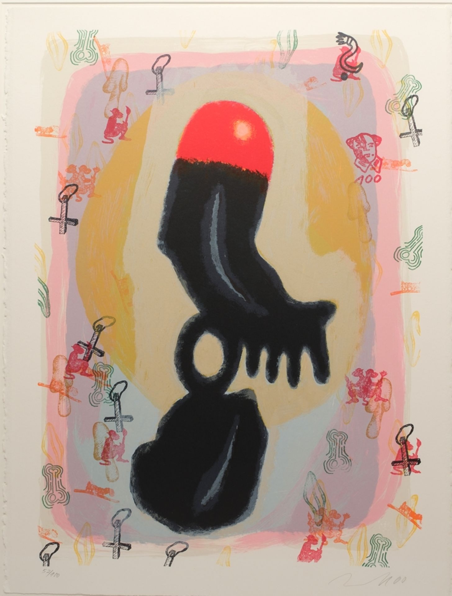 Immendorff, Jörg (1945 Bleckede/Elbe - 2007 Düsseldorf, Studium an der KA Düsseldorf bei Joseph Beu