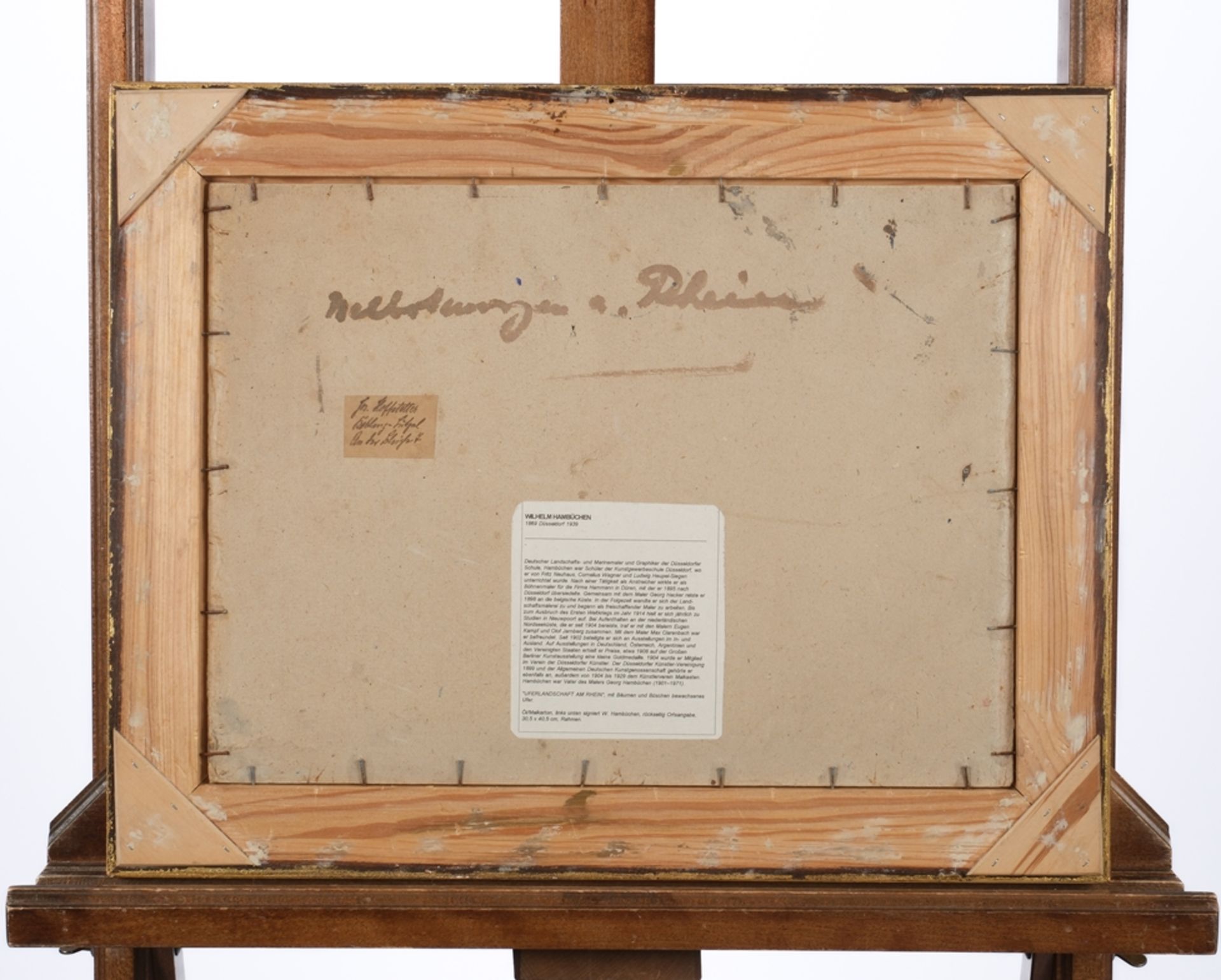 Hambüchen, Wilhelm (1869 Düsseldorf - 1939 Düsseldorf, Studium an der Kunstgewerbeschule in Düsseld - Bild 4 aus 4