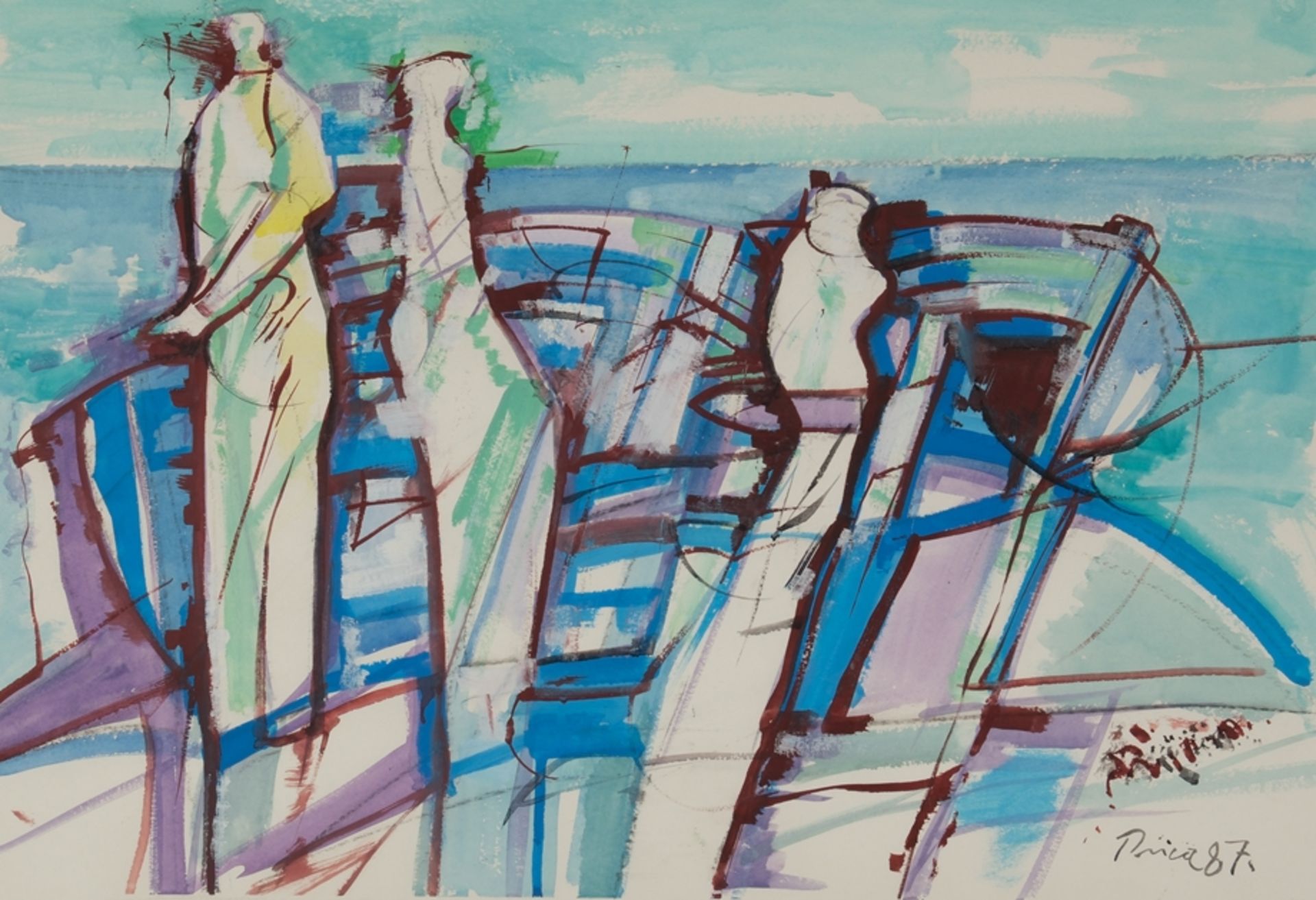 Prica, Zlatko (Pecs 1916- Rijeka 2003, Studium an der Akademie der bildenden Künste Zagreb, war Mit