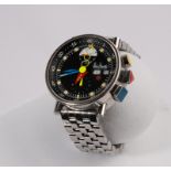 Alain Silberstein Krono Bauhaus, Frankreich, 1990er Jahre, limitierte Edition No. 073/500, Gehäuse 