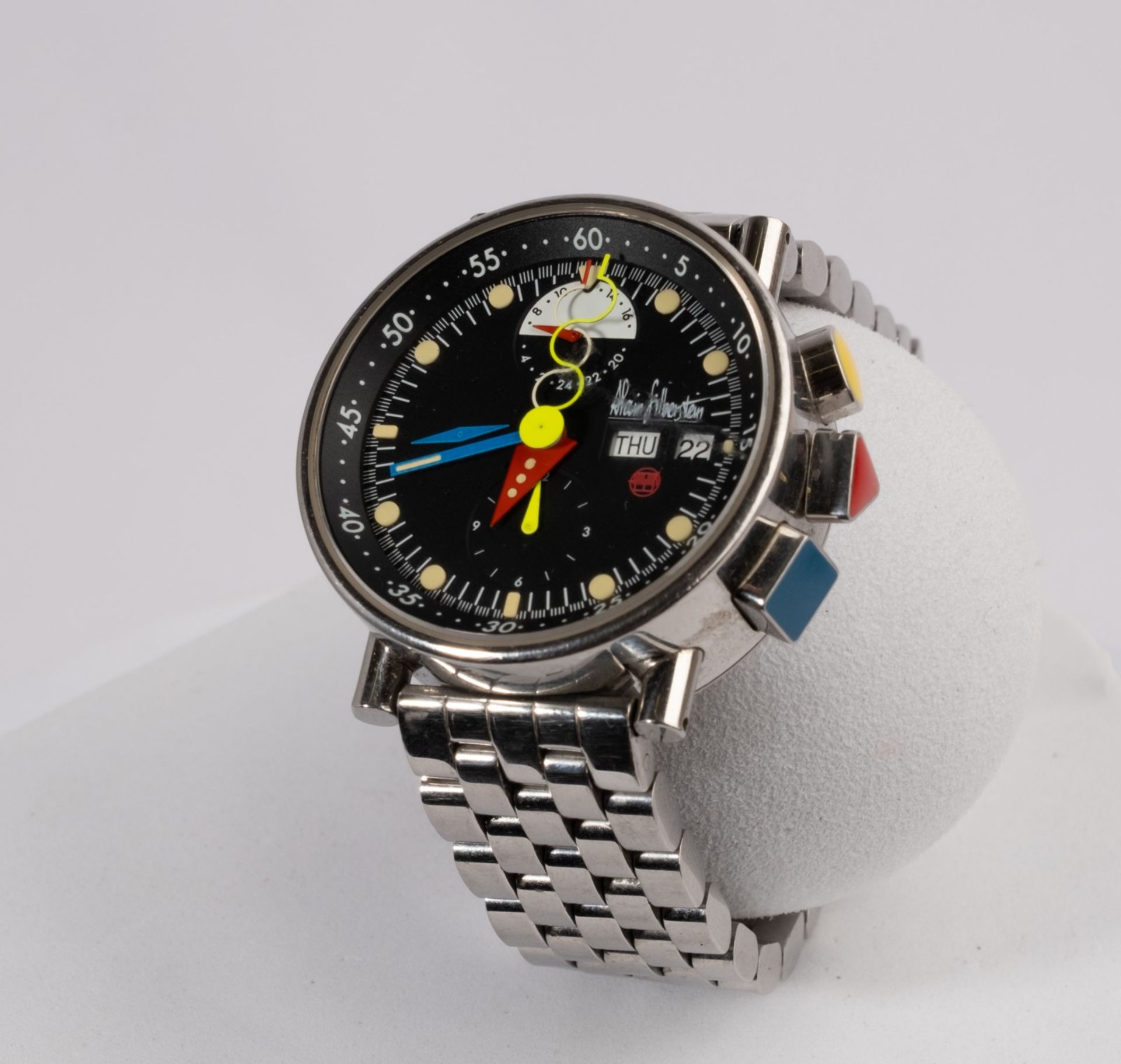 Alain Silberstein Krono Bauhaus, Frankreich, 1990er Jahre, limitierte Edition No. 073/500, Gehäuse 