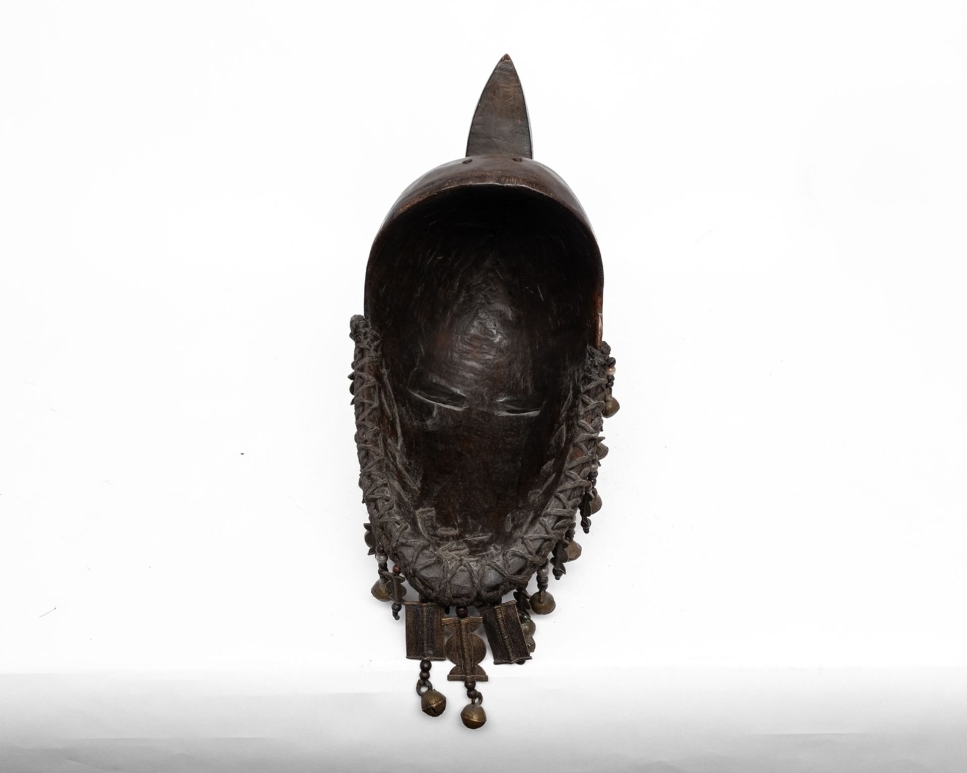 Konvolut 4 Tanzmasken, Baule, Elfenbeinküste, Tusia, Burkina Faso, Afrika, Holz, 3x längliche Gesic - Bild 9 aus 9