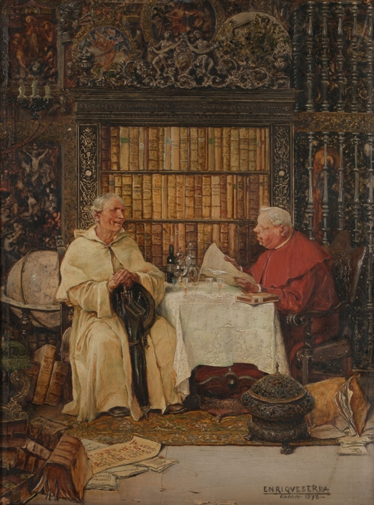 Serra y Auqué, Enrique (1859 Barcelona - 1918 Rom, Schüler von Ramon Martí y Alsina, seit 1878 in R