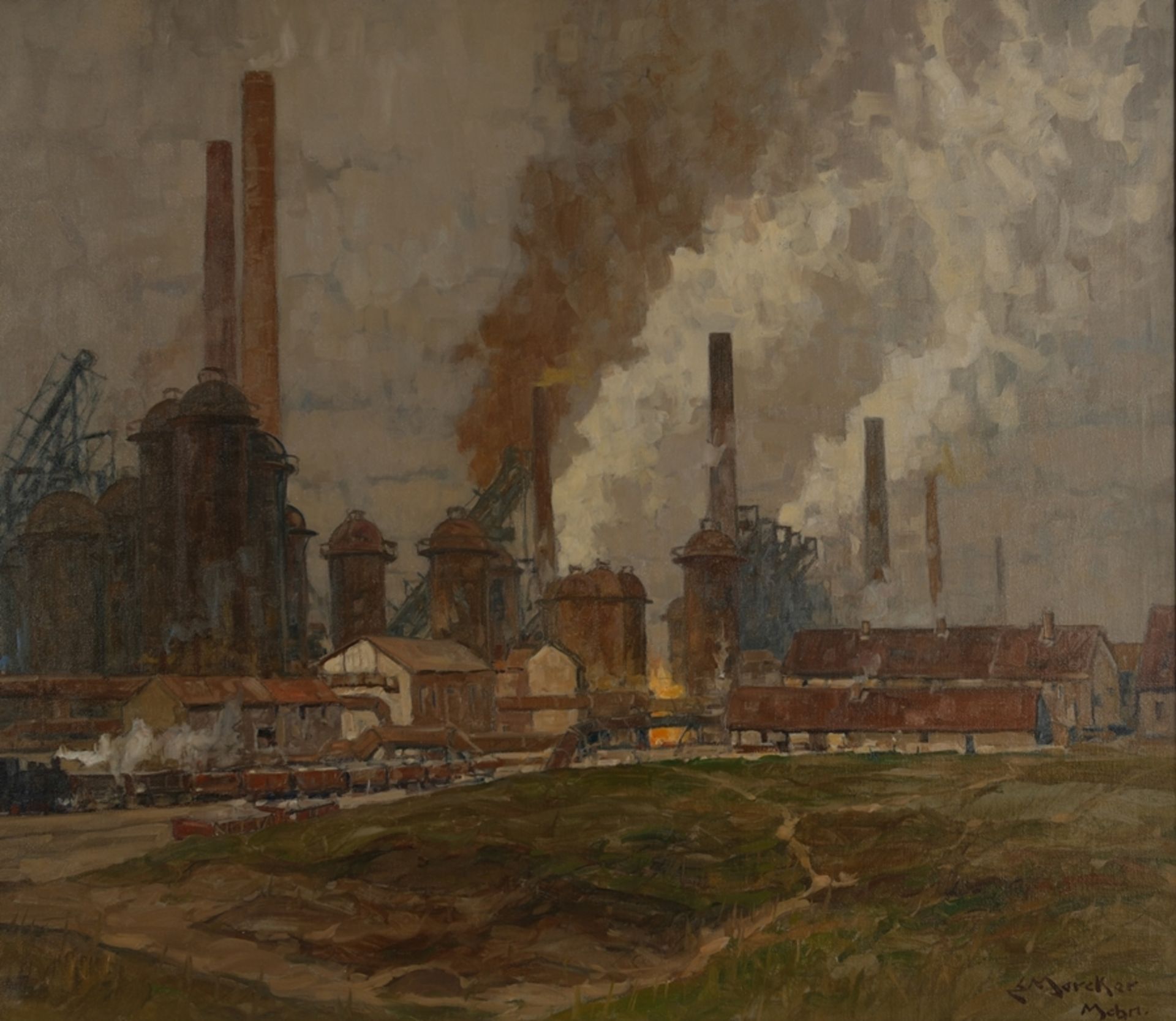 Mercker, Erich (1891 Saverne - 1973 München, Industrie-, Landschafts- und Städtemaler, studierte an