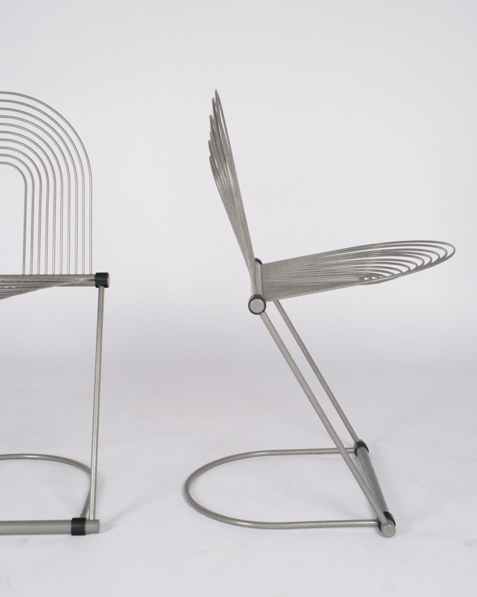 Paar Freischwinger "Swing", Entwurf 1982 von Jutta und Herbert Ohl, Ausführung Interlübke für Rosen - Bild 2 aus 7