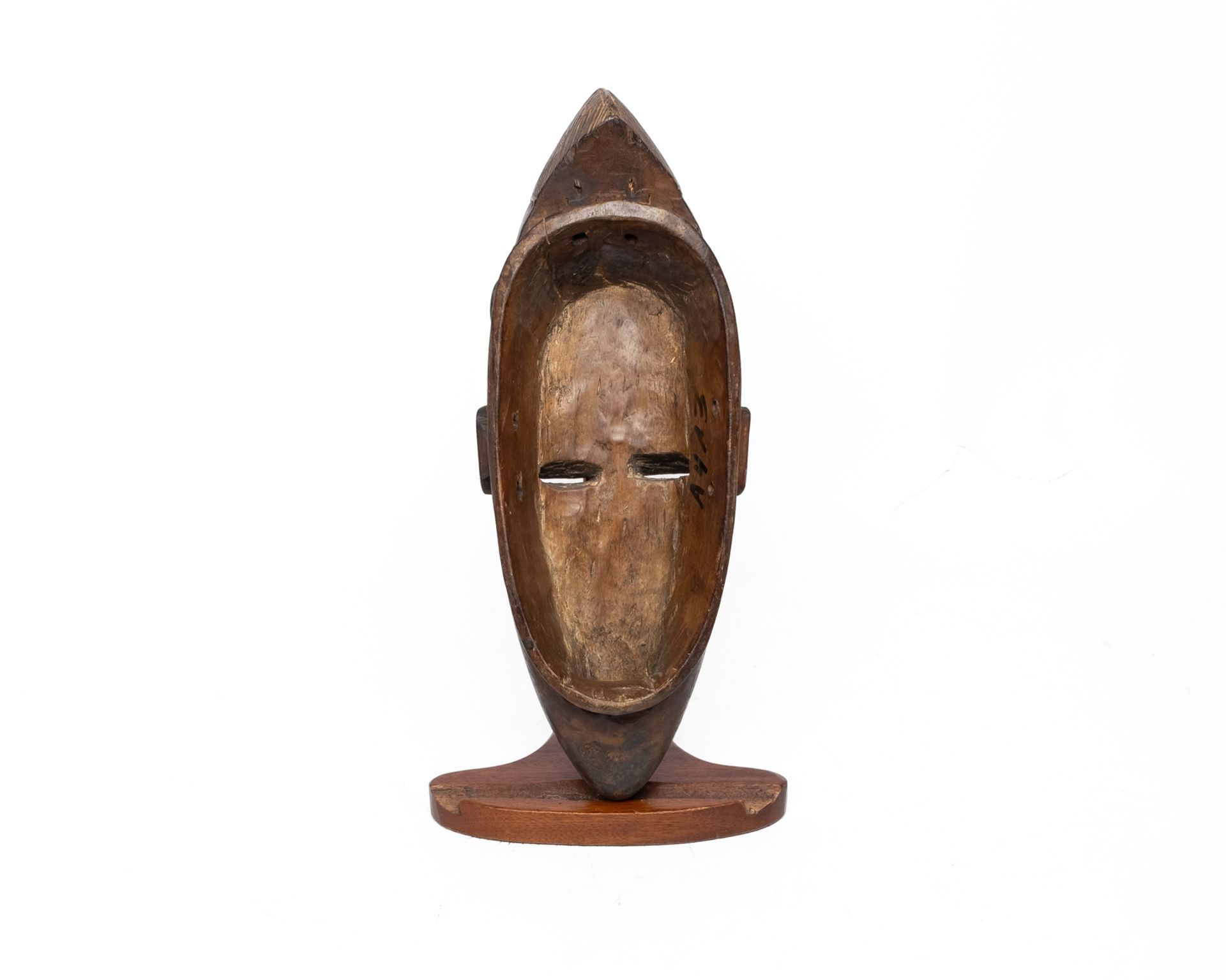 Konvolut 4 Tanzmasken, Baule, Elfenbeinküste, Puno, Gabun, Afrika, Holz, in Brauntönen verschieden  - Bild 7 aus 9