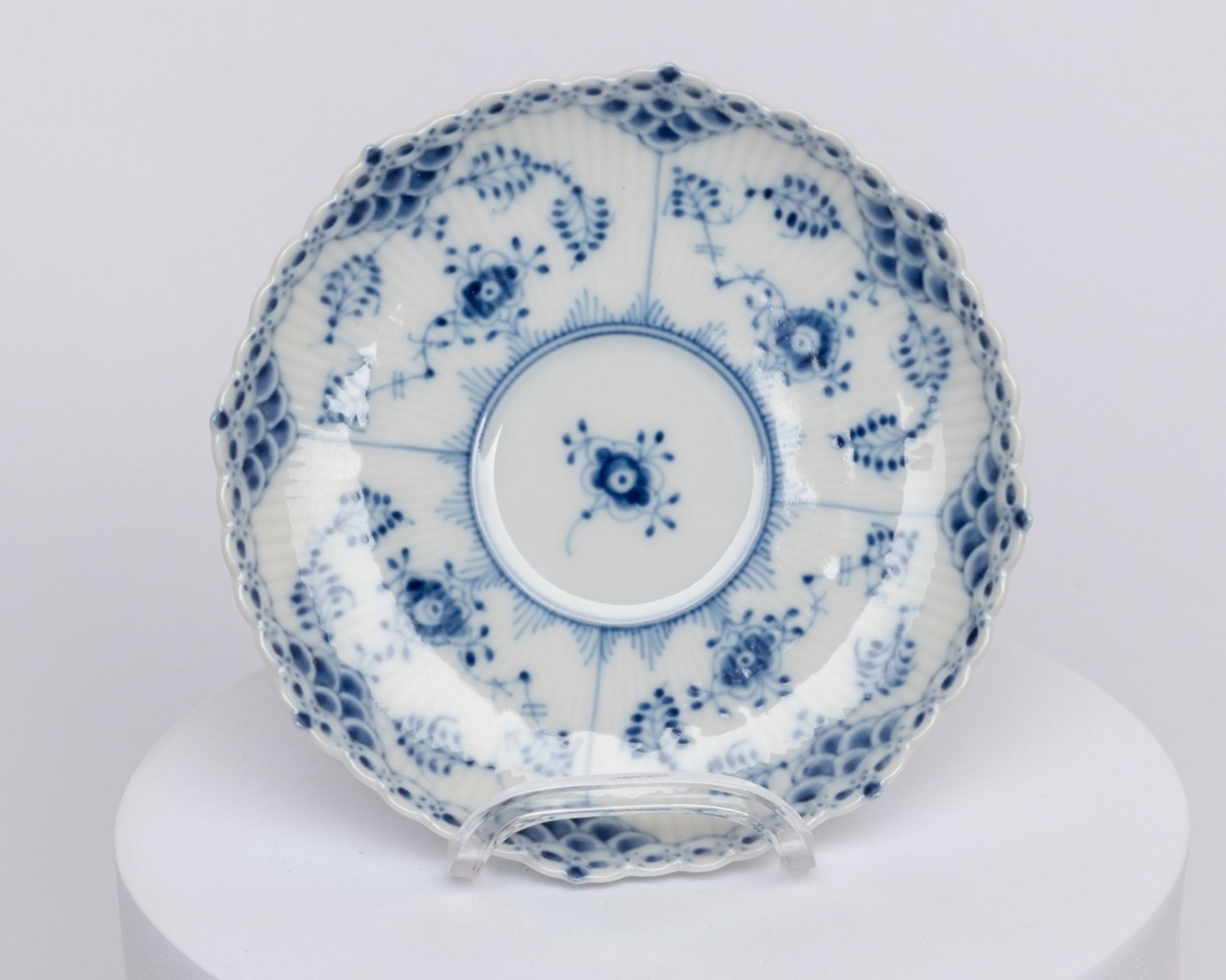 8 Kaffeetassen mit Untertassen, Royal Kopenhagen, Musselmalet, Vollspitze, Modellnummer 1035, 6.5 c - Bild 4 aus 5