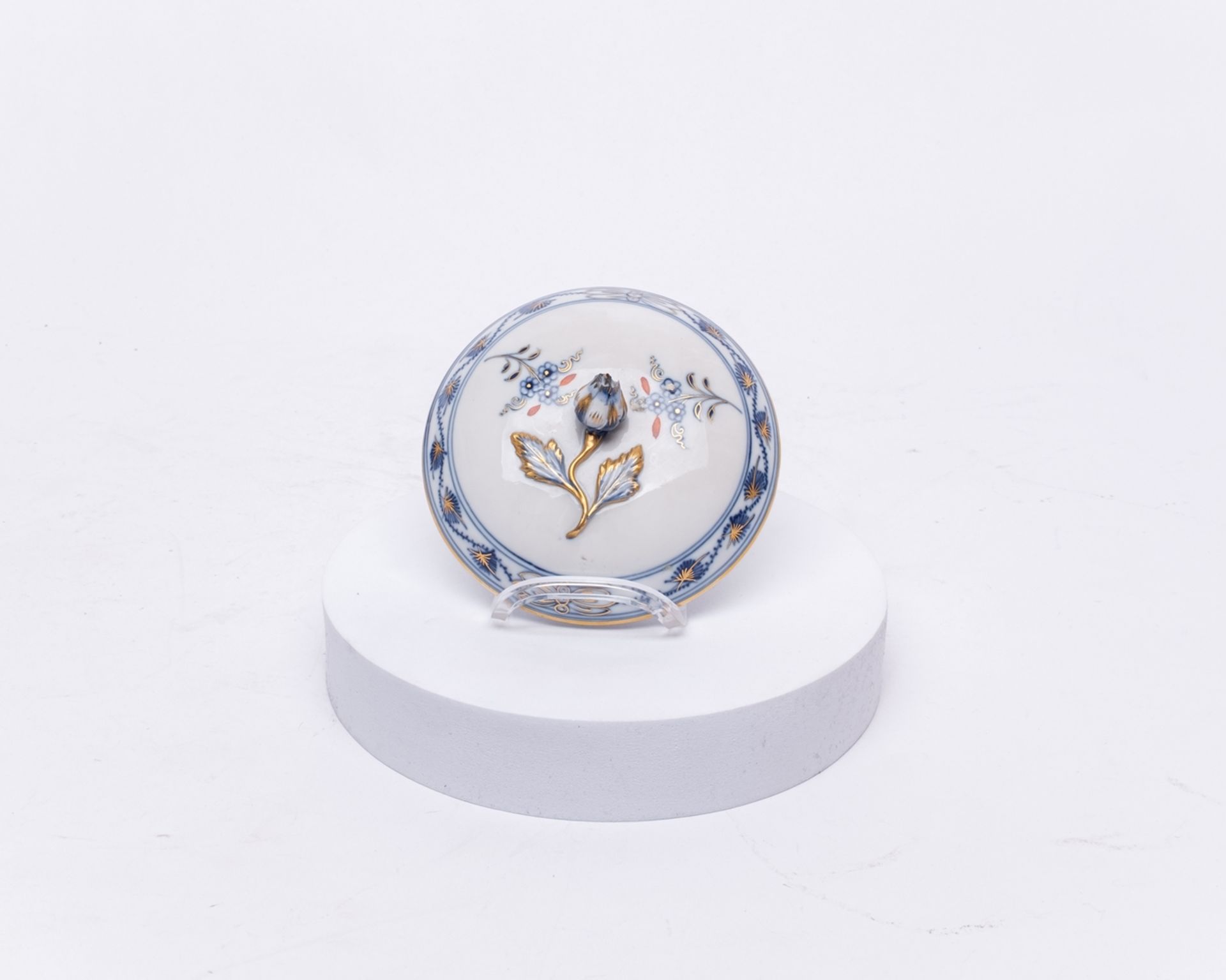 Kaffeeserviceteile, 11-tlg., Meissen, Schwertermarke, 1./2. Wahl, Zwiebelmuster, bunt, Goldrand: Ka - Bild 5 aus 13