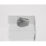 Ring, 18kt Weißgold, Brillanten zus. ca. 1.16 ct., etwa tw/si, ca. 7.7 g, RM 53