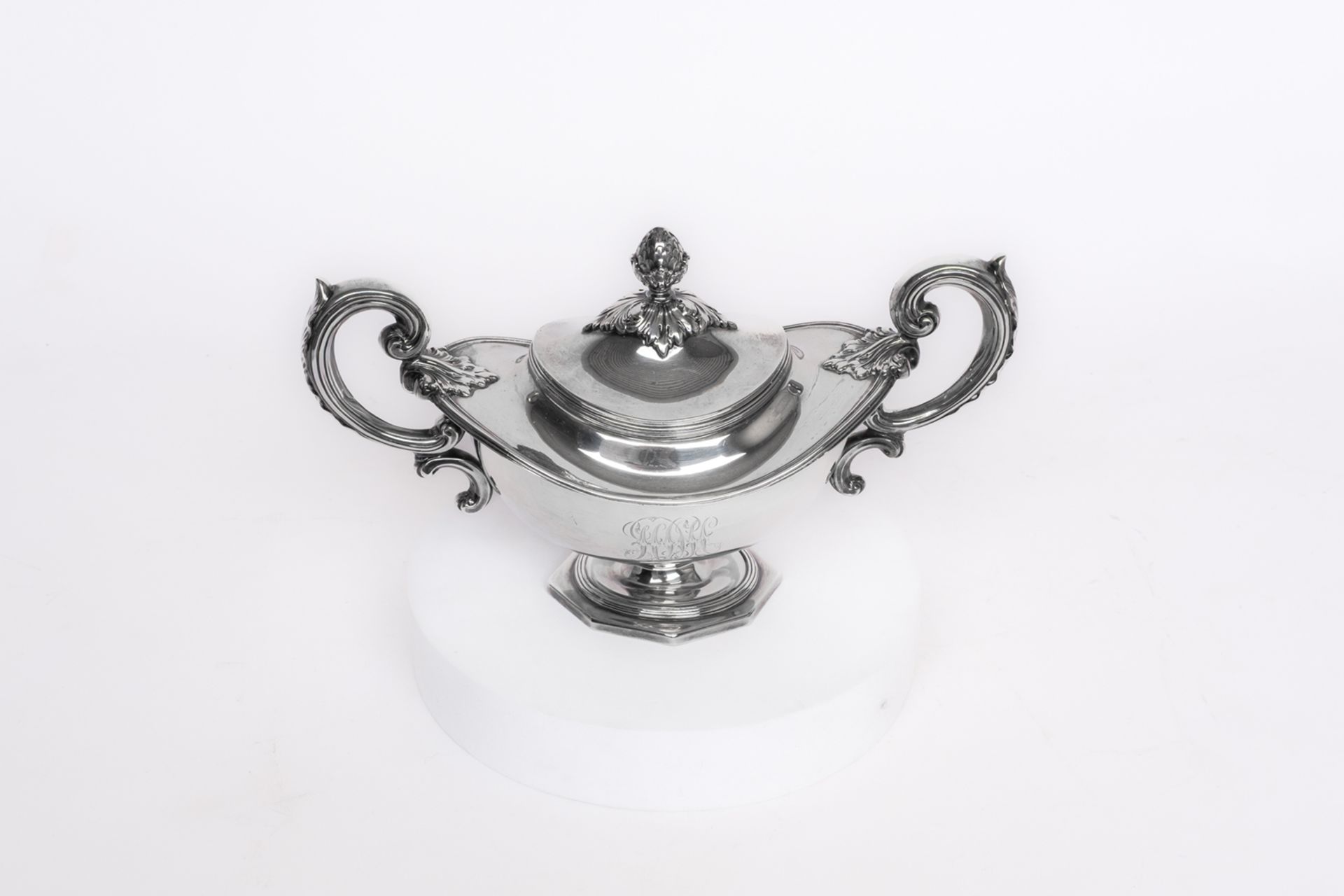 Kaffeekanne, Teekanne, Sahnegießer, Zuckerdose, Schale, Silber 925, Frank W. Smith Silver Co Inc, 1 - Bild 2 aus 7