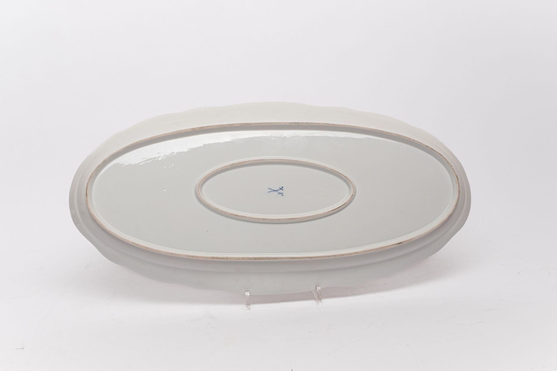 Fischservice, 16-tlg., Meissen, Schwertermarke, 1850-1924, 1. Wahl, Fischmalerei, bunt, Goldrand: 1 - Bild 3 aus 11