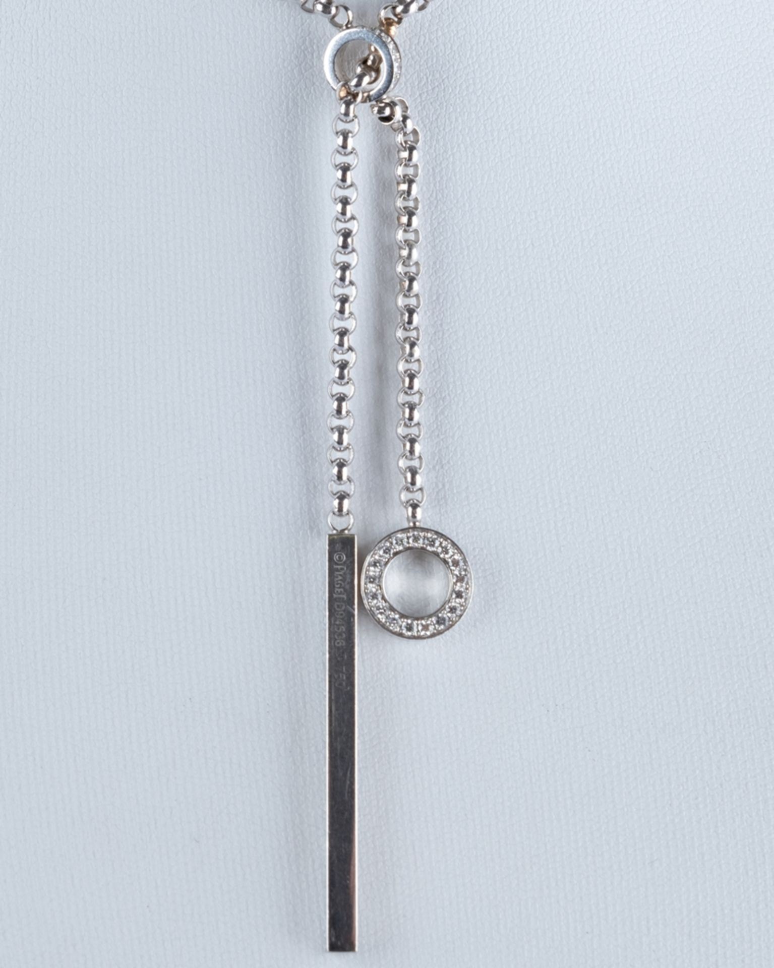 Collier, 18kt Weißgold, Piaget Possession, Reg. Nr. D94536, 27 kleine Brillanten zus. ca. 0.40 ct.,
