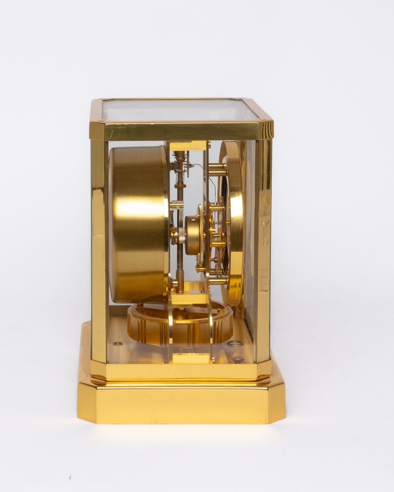 Tischuhr, "Atmos VIII", Jaeger LeCoultre, Schweiz, 1967-1984, Kaliber 528-8, nummeriert 558308, fün - Bild 4 aus 6