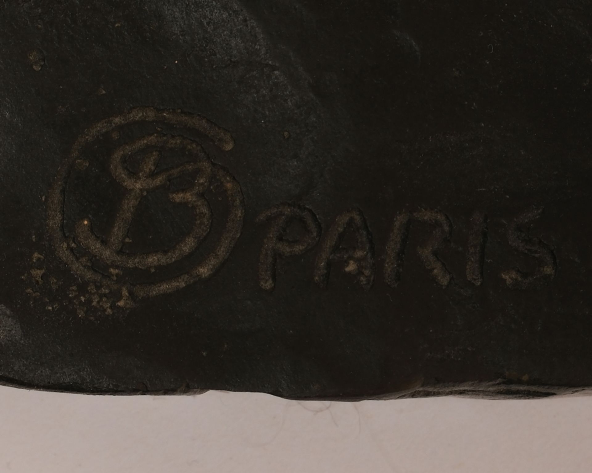 Bronze, "Schreitender Panther", monogrammiert und bezeichnet auf der Plinthe B Paris, 21 cm hoch. - Bild 3 aus 3