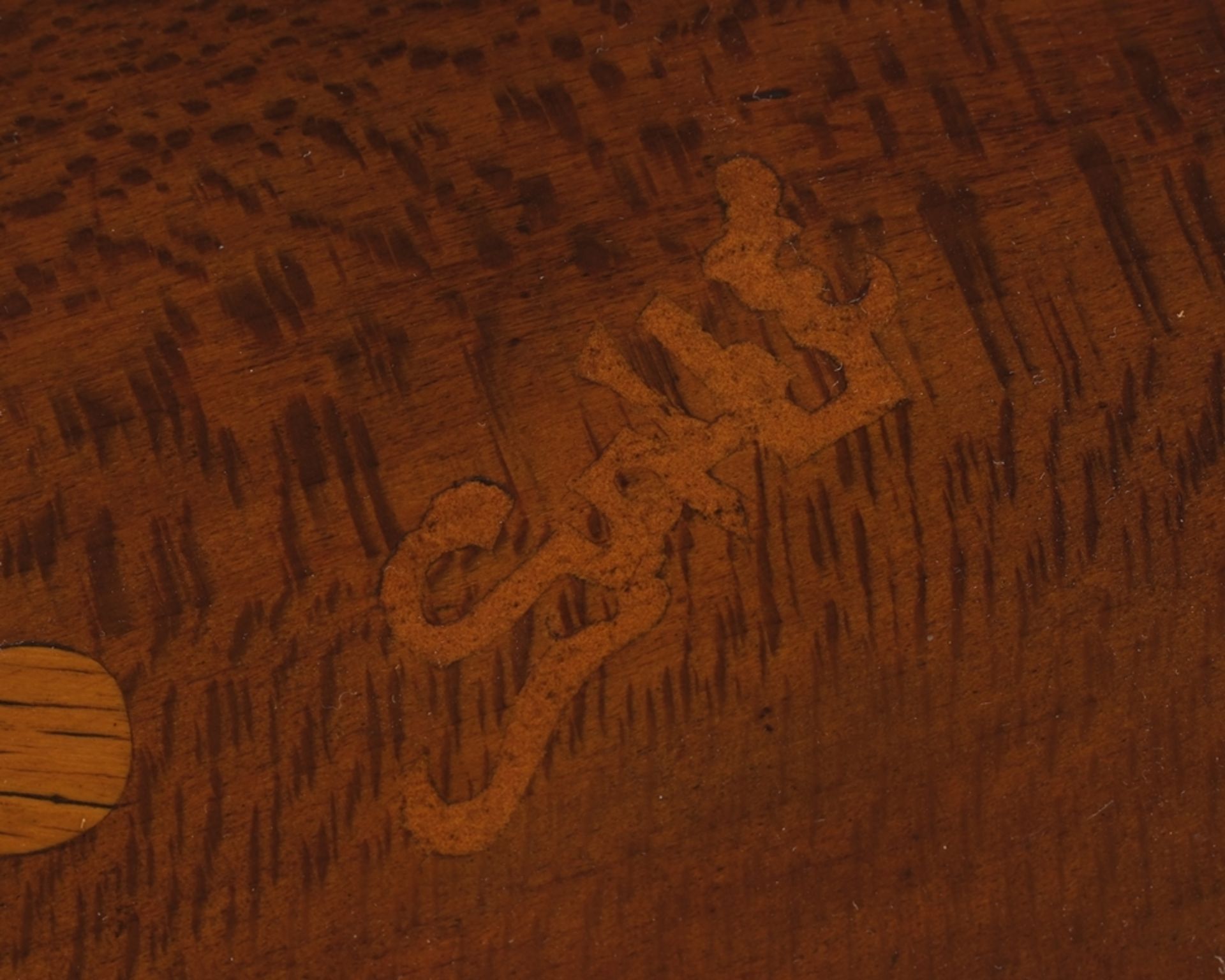 Beistelltisch von Emile Gallé (1846 - 1904), Jugendstil, Nancy, um 1900, rechteckige Platte mit lei - Bild 3 aus 4