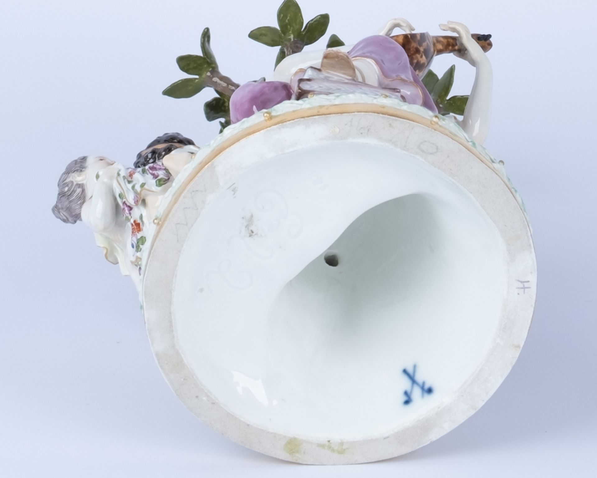 Porzellangruppe, "Die Muse Terpsichore", Meissen, Schwertermarke, 1850-1924, 1. Wahl, Modellnummer  - Bild 6 aus 6