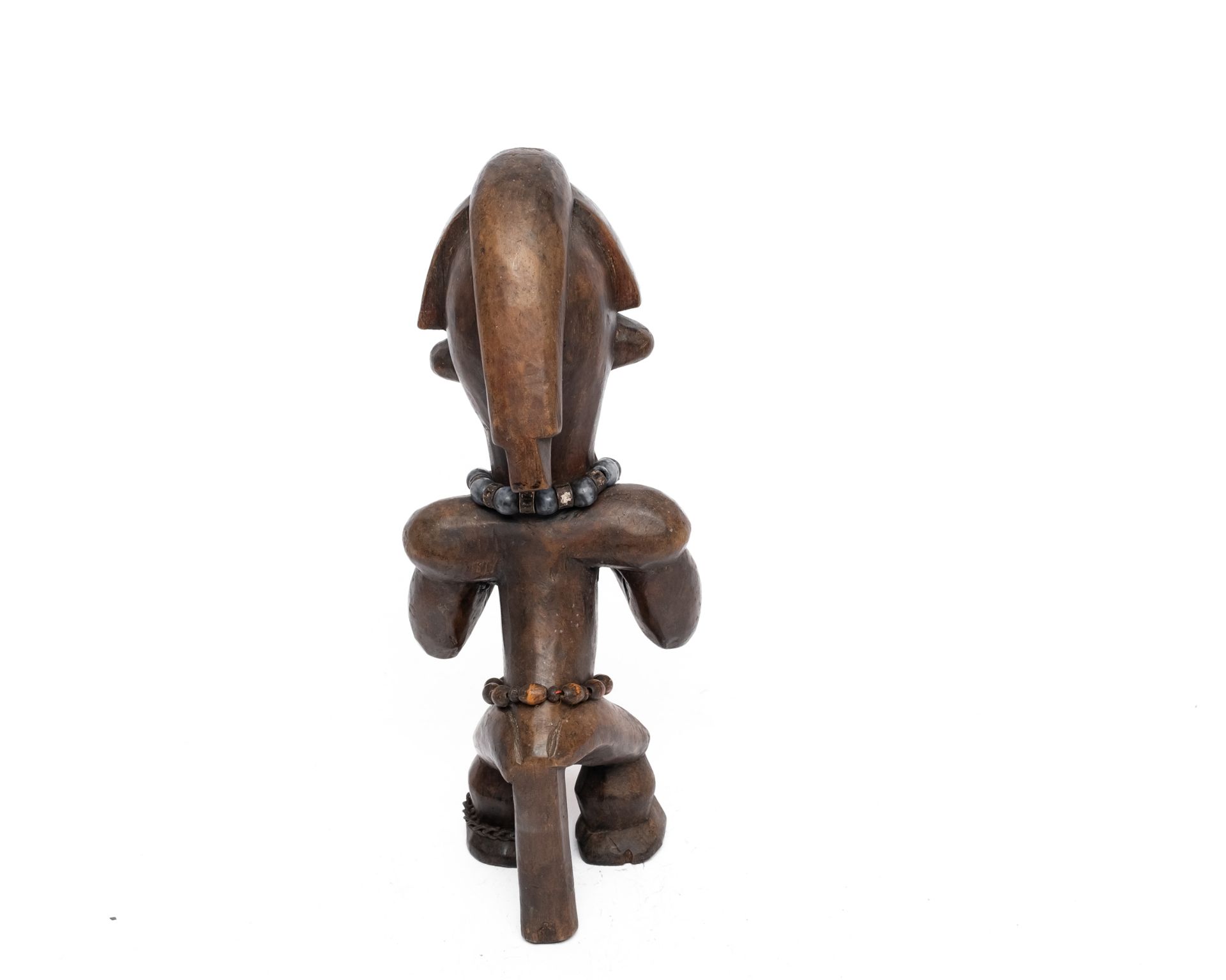 2 Reliquiar-Figuren "Byeri", Holztür, Fang, Gabun, Afrika, sitzende männliche Figuren aus Holz mit  - Bild 6 aus 6