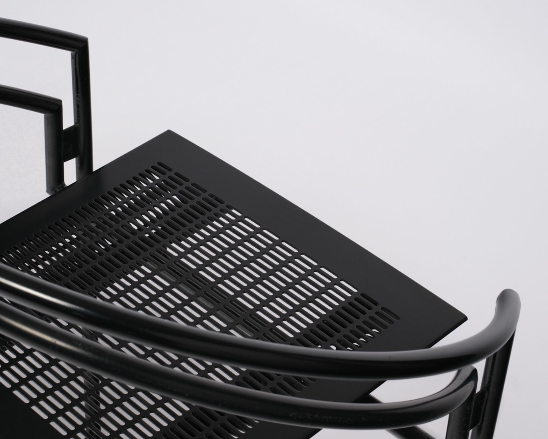 Satz von 5 Stühlen "La Tonda", Entwurf Mario Botta (*1943), Ausführung Alias, Italien, schwarzes St - Bild 5 aus 6