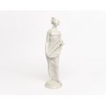 Porzellanfigur, "Dame mit Lyra", Aelteste Volkstedter Porzellanfabrik, 2. Hälfte 20. Jh., Weißporze