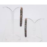 Paar Creolen, Silber 925/vergoldet, Zirkonia