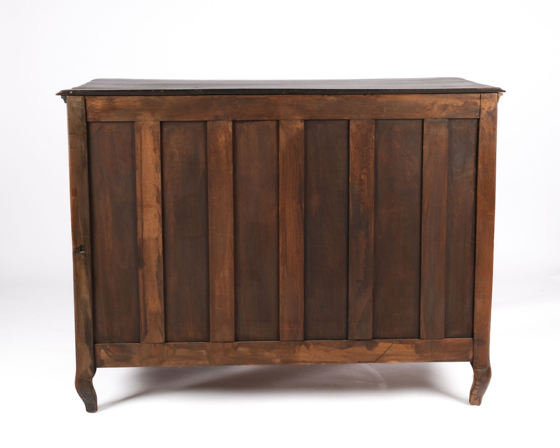 Lothringer Kommode, Frankreich, letztes Viertel 18. Jh., Eiche, dreischübiger Korpus mit gerundeten - Bild 4 aus 4