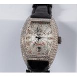 Franck Muller Conquistador "Iced Out", Ref. 8005 SC, 514 Diamanten zus. ca. 7.50 ct., Gehäuse und D