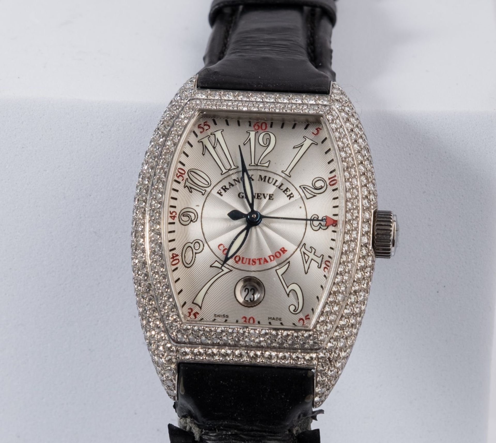 Franck Muller Conquistador "Iced Out", Ref. 8005 SC, 514 Diamanten zus. ca. 7.50 ct., Gehäuse und D