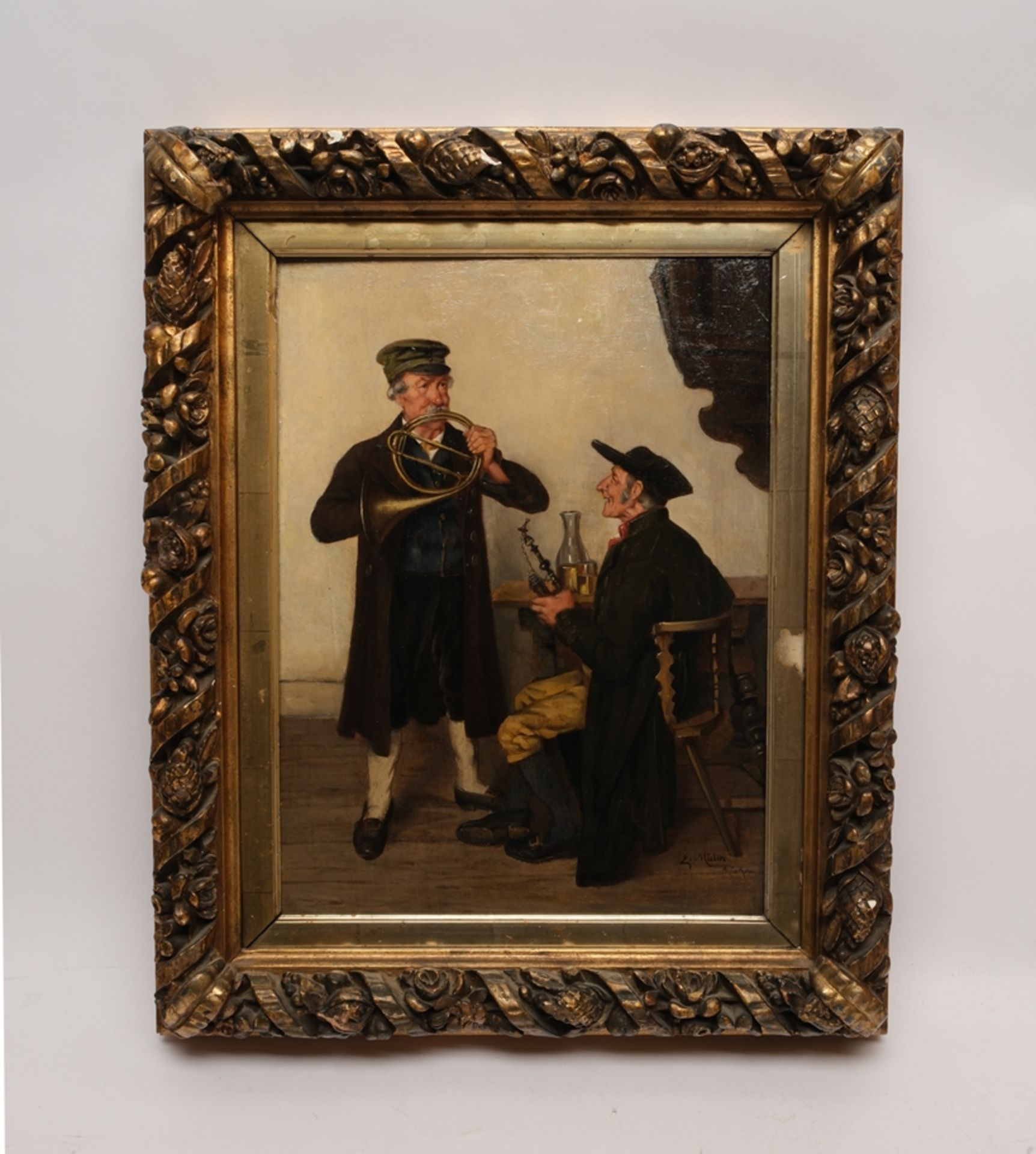 Müller, Ernst Emmanuel (1844 Stuttgart - 1915 München, in Frankfurt und München tätiger Genre- und  - Bild 2 aus 4