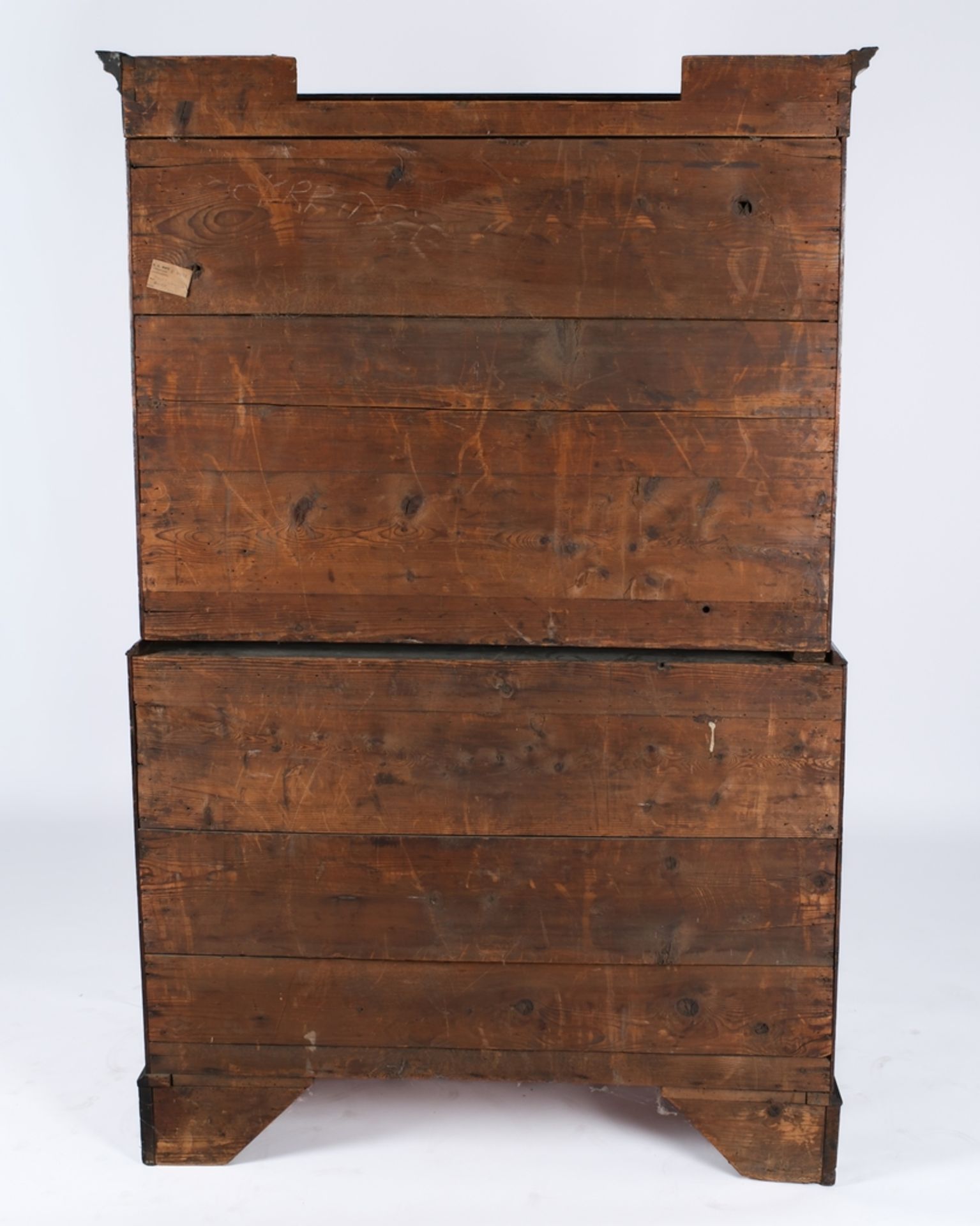 Aufsatzkommode "Tallboy", England, 2. Hälfte 19. Jh., Mahagoni, zweiteiliger Korpus mit insgesamt a - Bild 4 aus 4