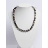 Tahiti Perlenkette, Gellner, Peacock, feine Qualität, 43 Perlen ø ca. 9.5-10.4 mm, mit Wechselschli