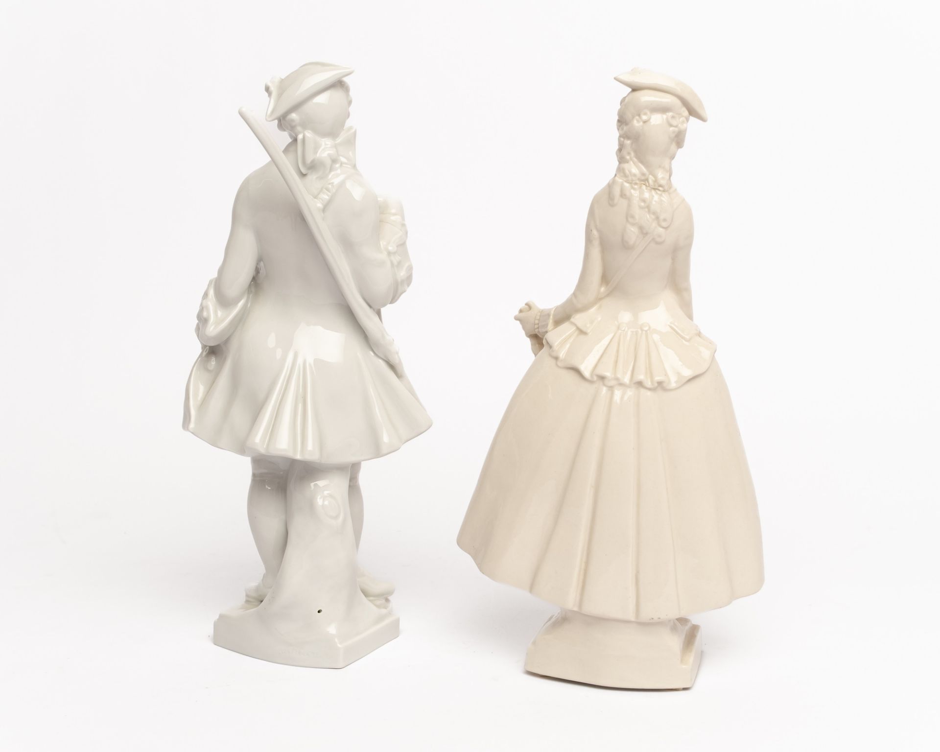 Porzellanfigur, "Jäger", Aelteste Volkstedter Porzellanfabrik, 2. Hälfte 20. Jh., Pressmarke schnür - Bild 3 aus 5