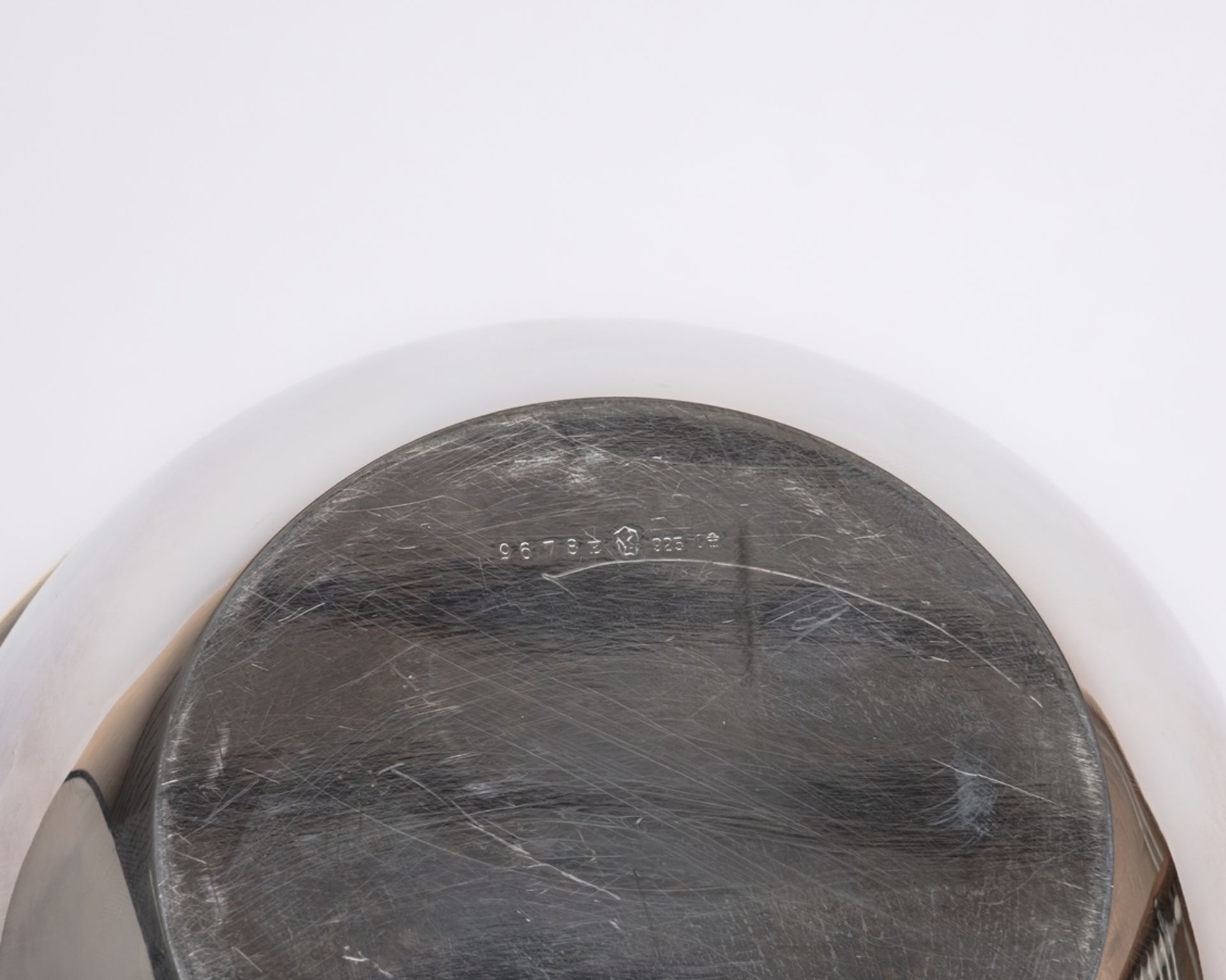 Schale mit Einsatz, Silber 925, Koch & Bergfeld, konisch, Kordelrand, 7.5 cm hoch, ø 17.5 cm, zus.  - Bild 3 aus 3