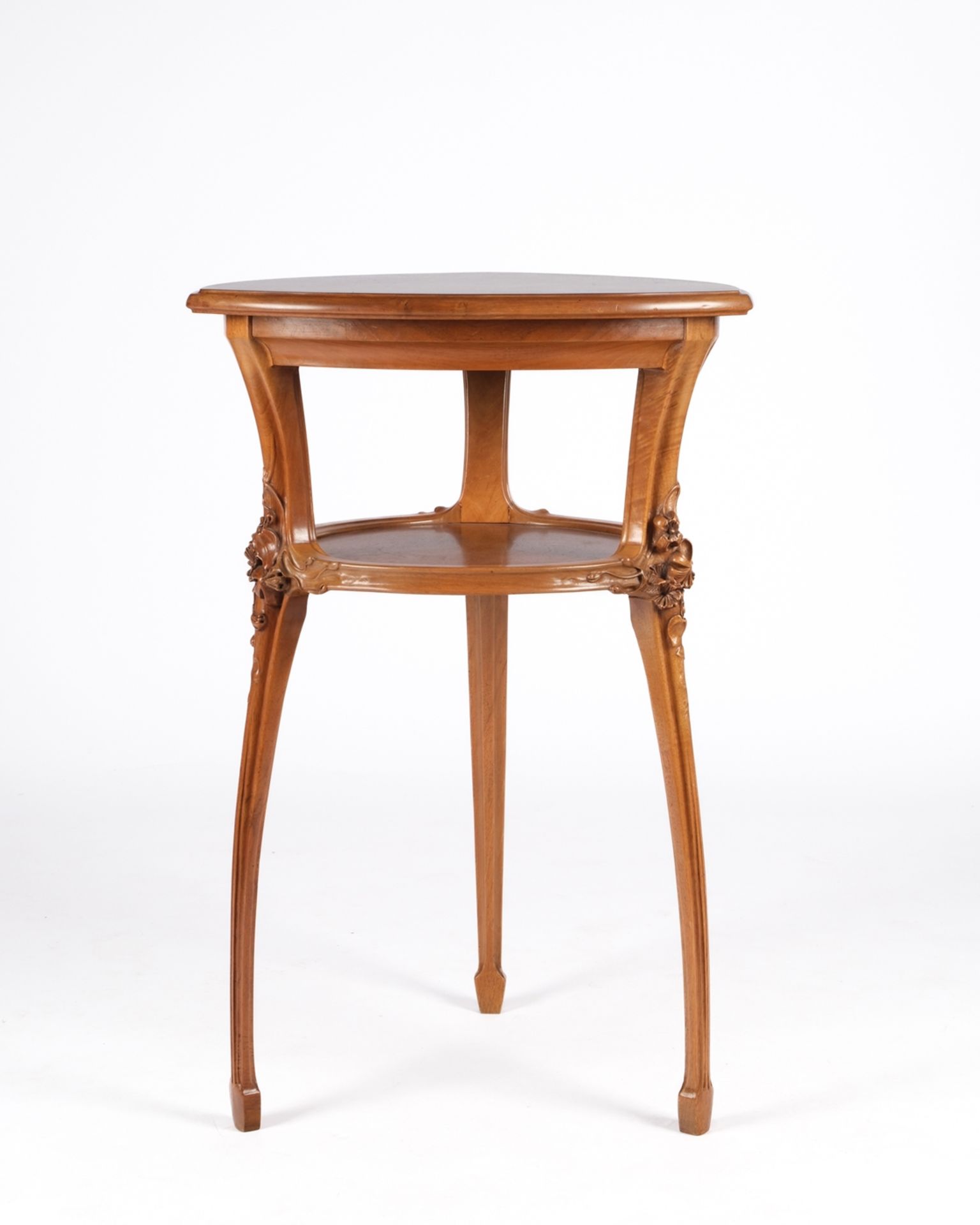 Guéridon von Louis Majorelle (1859 - 1926), Jugendstil, Nancy, um 1910, Nussbaum massiv und furnier - Bild 2 aus 3