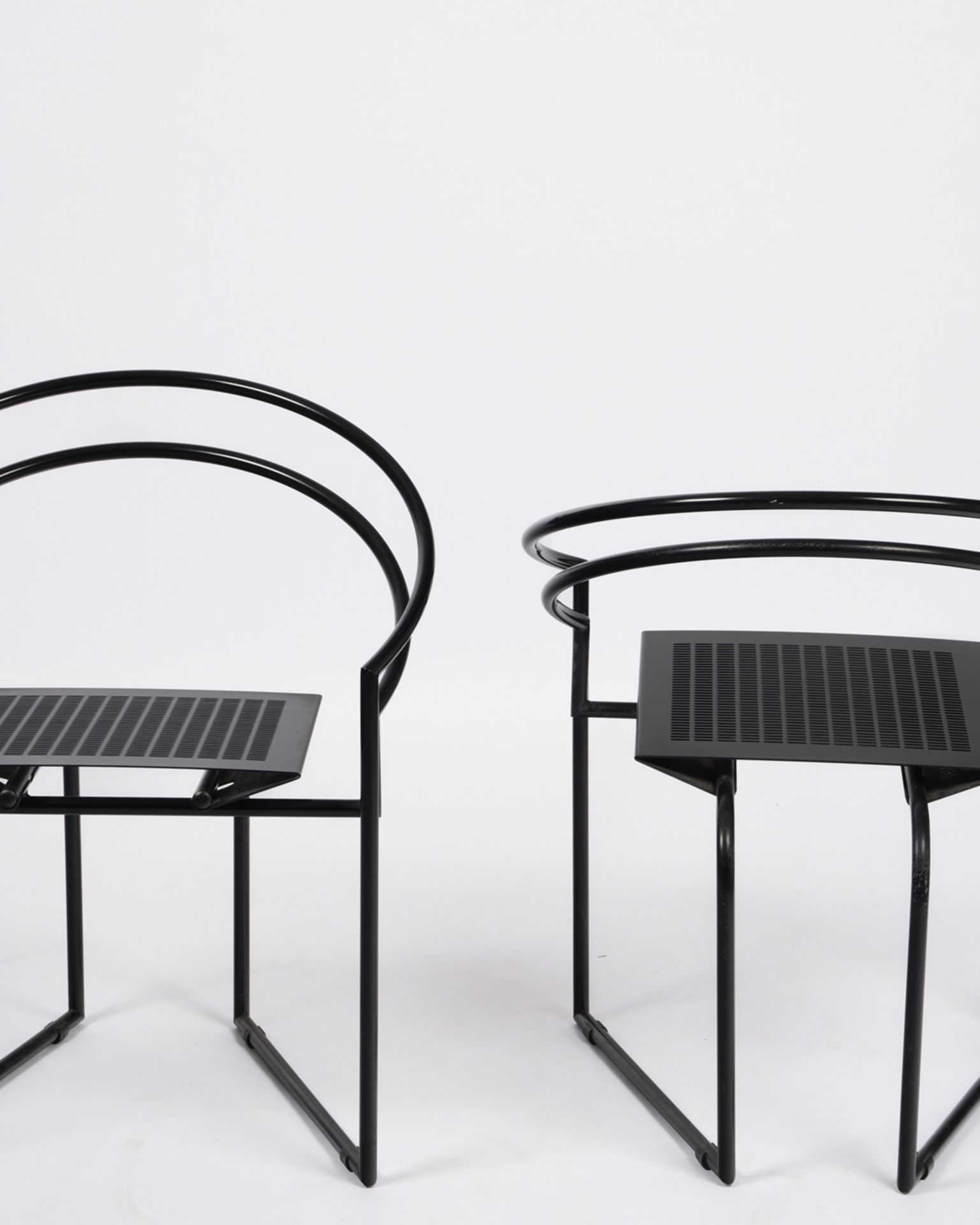 Satz von 5 Stühlen "La Tonda", Entwurf Mario Botta (*1943), Ausführung Alias, Italien, schwarzes St - Bild 3 aus 6