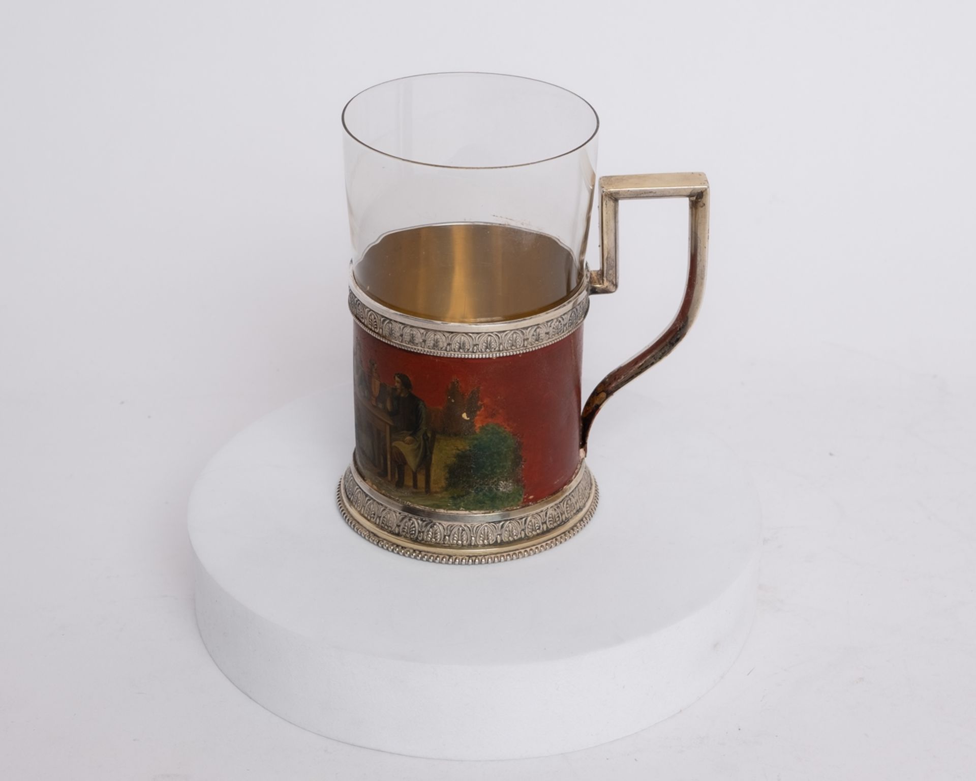 Teeglashalter, Silber, St. Petersburg, 1908-1917, Vasilii Kangin für Ivan Morozov, niederländische  - Bild 2 aus 4