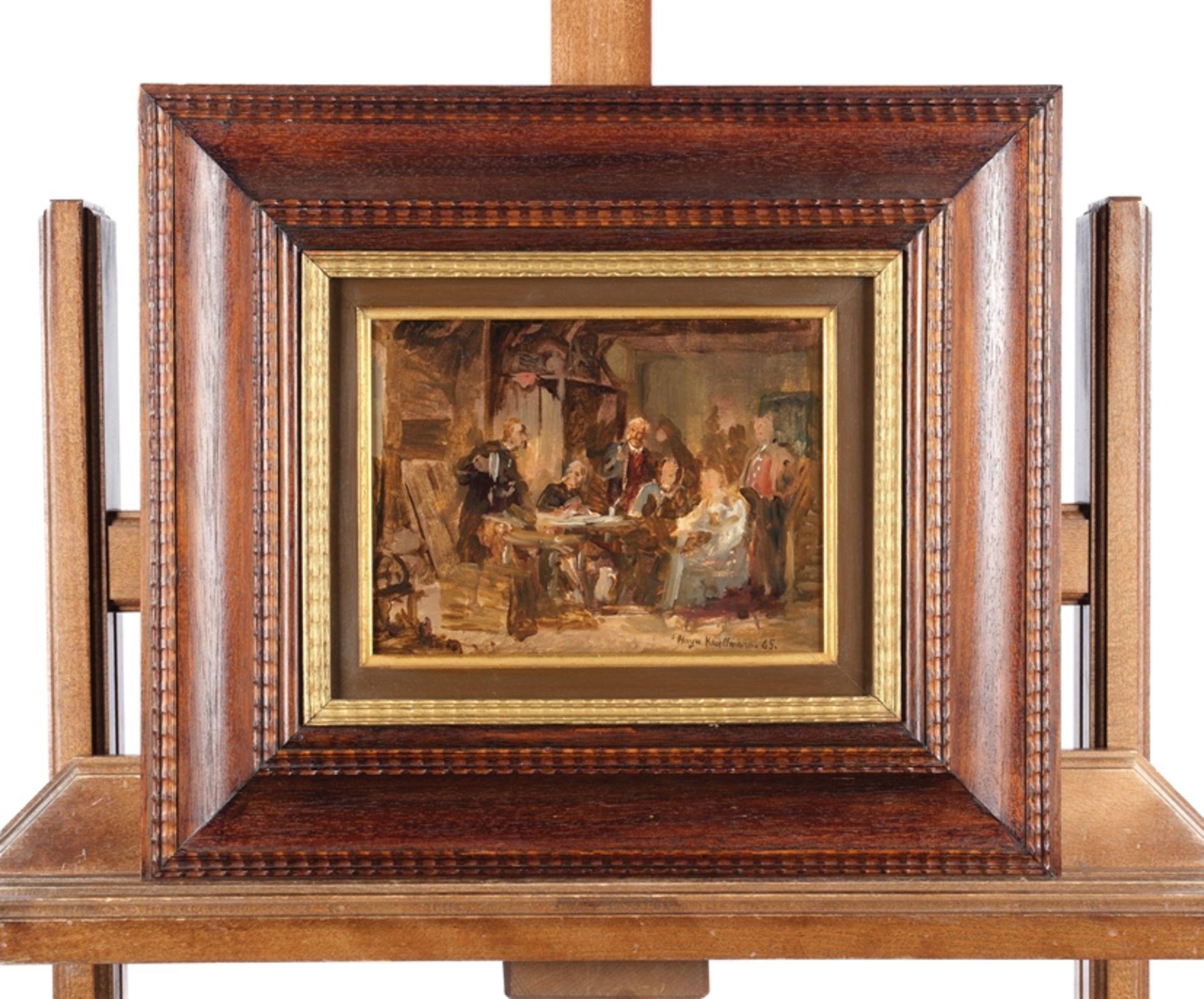 Kauffmann, Hugo (1844 Hamburg  - 1915 Prien/Chiemsee, Sohn des Malers Hermann Kauffmann, Schüler de - Bild 2 aus 5