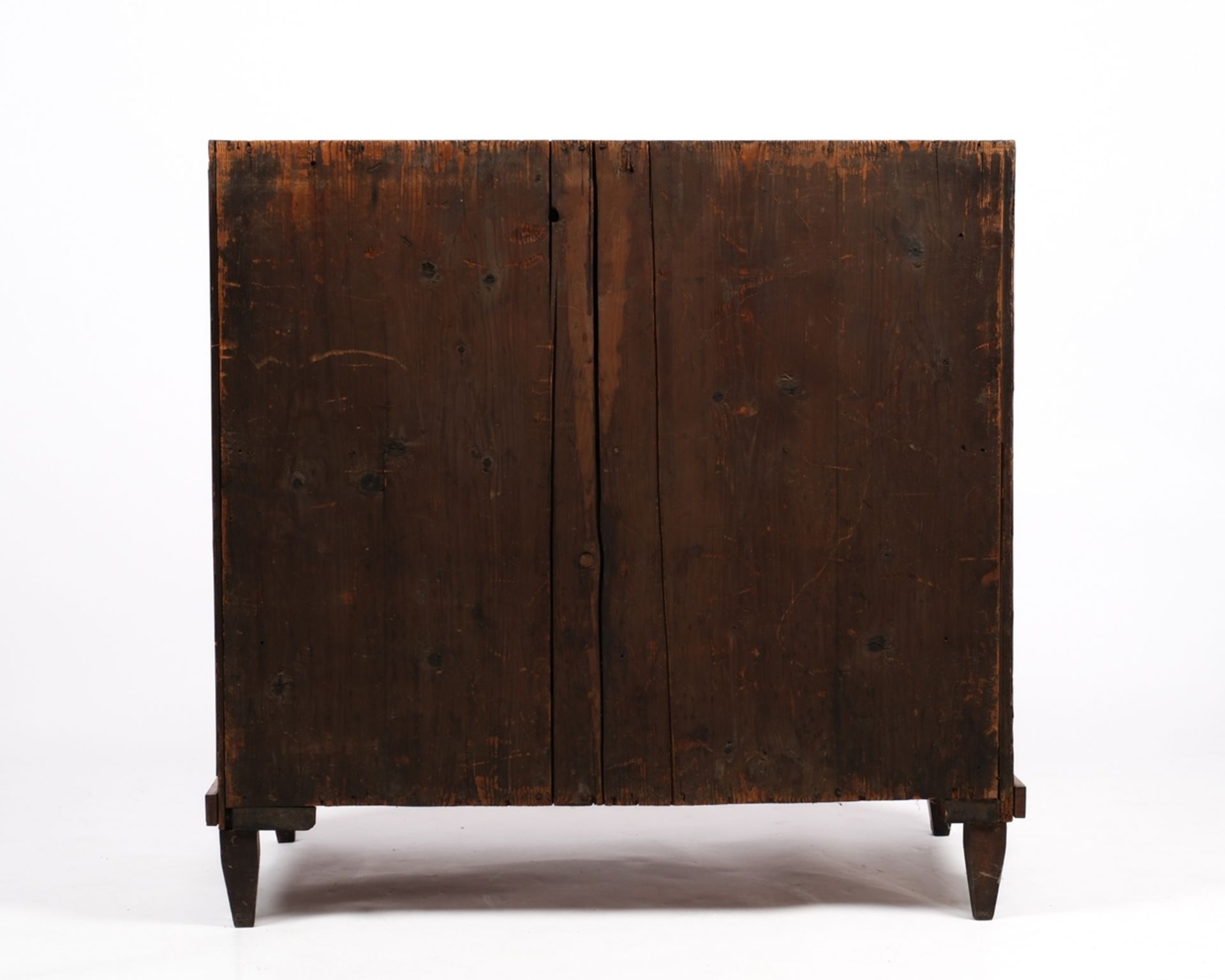 Barocker Schrägklappensekretär, vermutlich norddt., 2. Hälfte 18. Jh., Nussbaum u.a. furniert auf W - Bild 8 aus 8