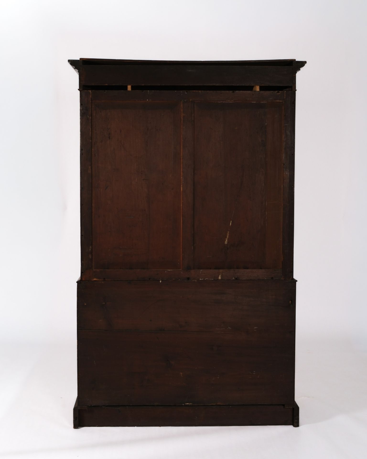 Aufsatzschrank, sog. "Linnen Press", England, 1. Drittel 20. Jh., Entwurf nach Sheraton, Korpus mit - Bild 4 aus 4