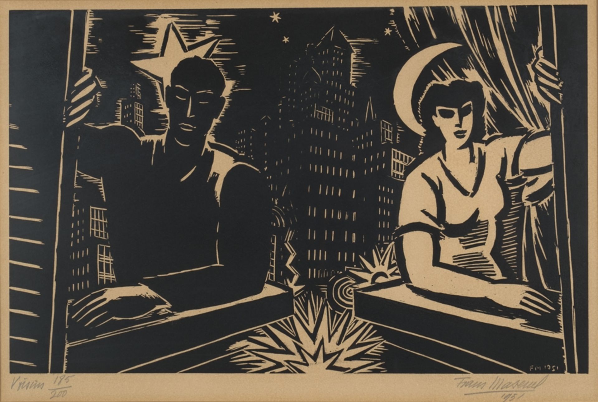 Masereel, Frans (Blankenberghe 1889 - 1972 Avignon, Studium an der KA Gent bei Jean Delvin, bereist