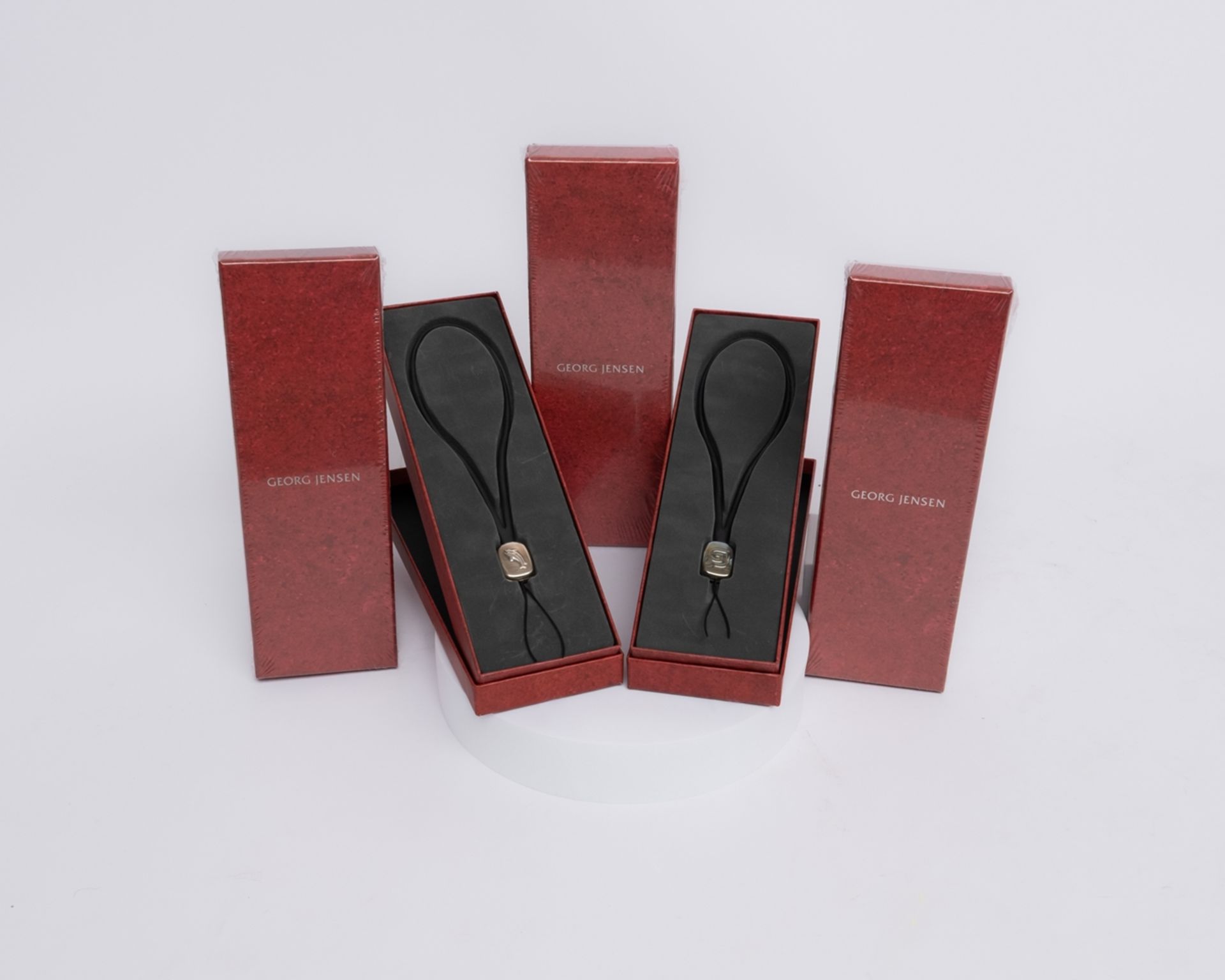 5 Handgelenkbänder für Mobiltelefone, "Delphin" (4x), "GJ" (1x), Silber 925, Georg Jensen, Dänemark - Bild 3 aus 3