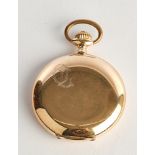 Taschenuhr, Alpina Savonette, 14kt Rotgold, Handaufzug, emailliertes Ziffernblatt mit arabischen Zi