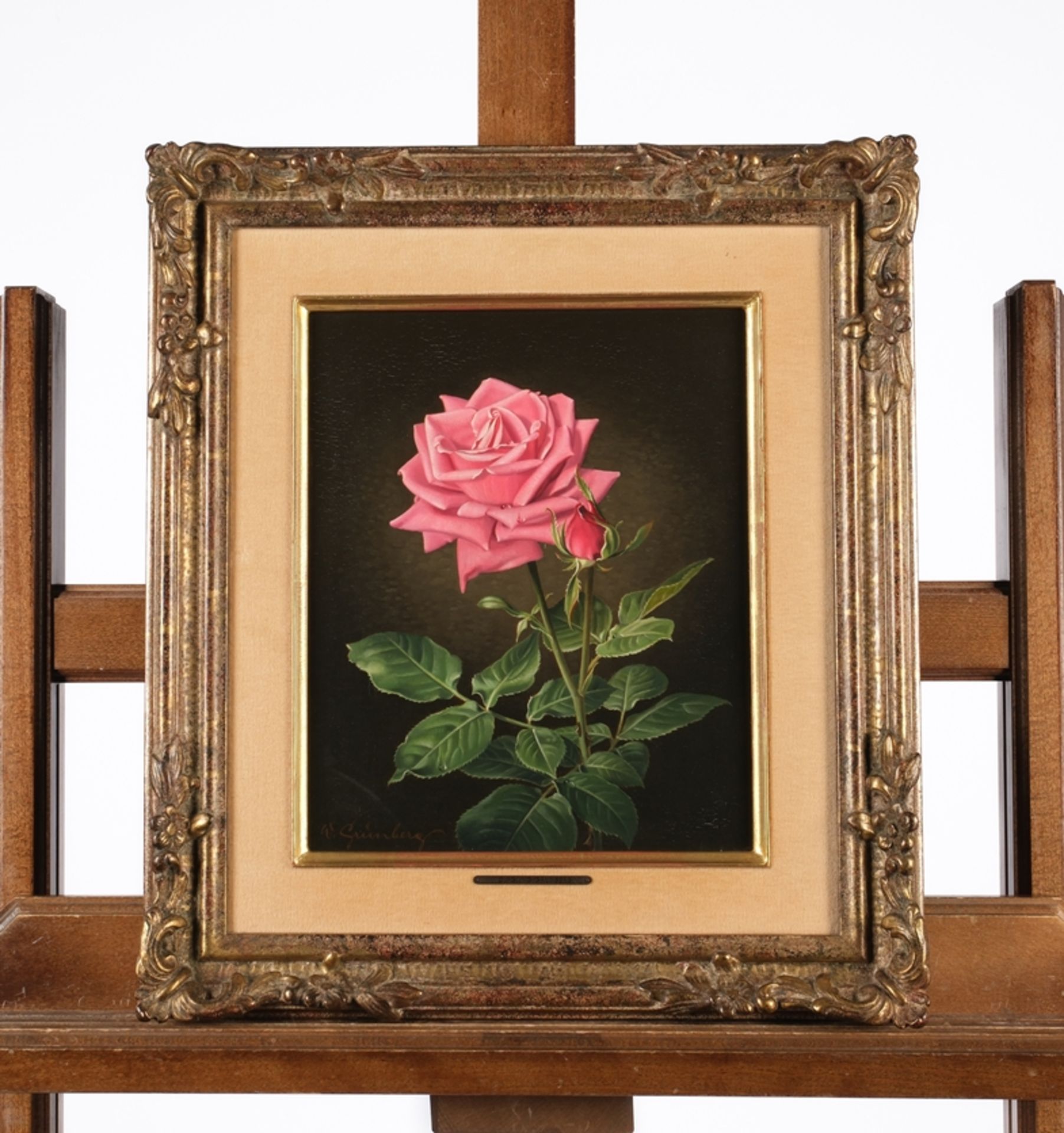 Grünberg, Wolfgang (1909 - 2001, in Köln tätiger Blumenmaler (Rosen)), - Bild 2 aus 5