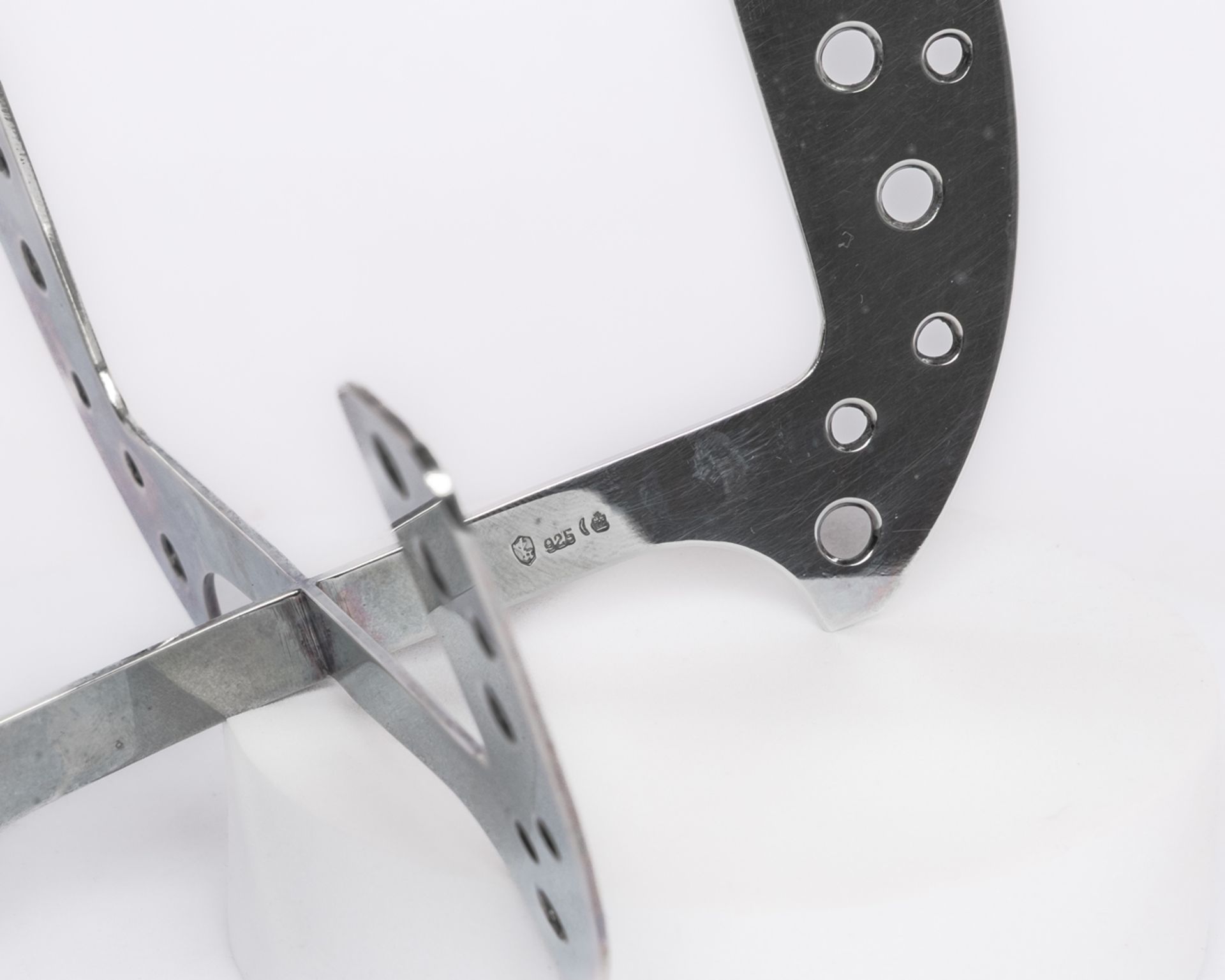 Schale mit Einsatz, Silber 925, Koch & Bergfeld, konisch, Kordelrand, 7.5 cm hoch, ø 17.5 cm, zus.  - Bild 2 aus 3