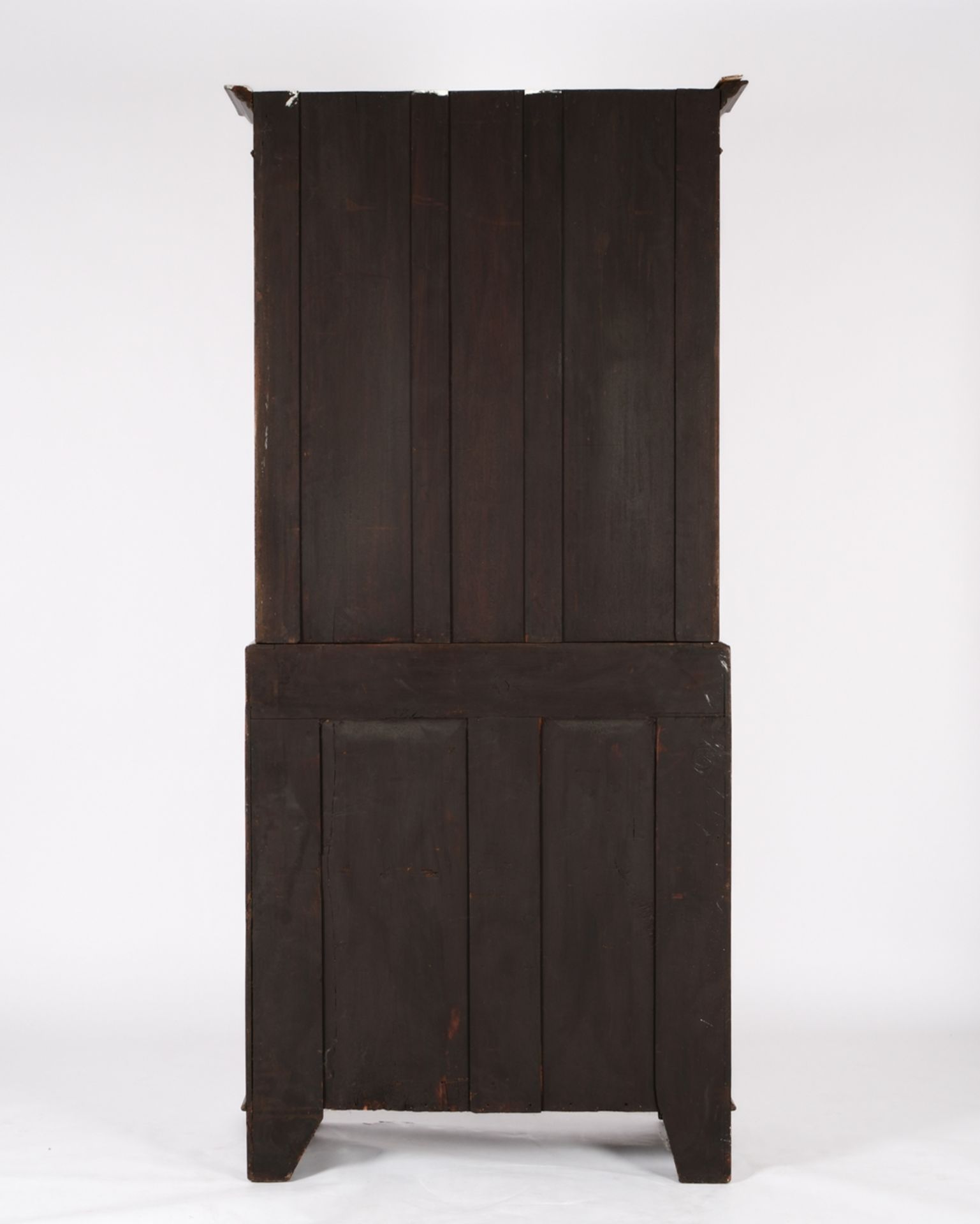 Aufsatzsekretär, England, 1. Hälfte 20. Jh., Mahagoni, zweiteiliger Korpus, das Unterteil auf Konso - Bild 5 aus 5