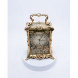 Wecker, Art Nouveau, Frankreich, um 1900, farbig bedrucktes Eisenblech, feuervergoldetes Messing un