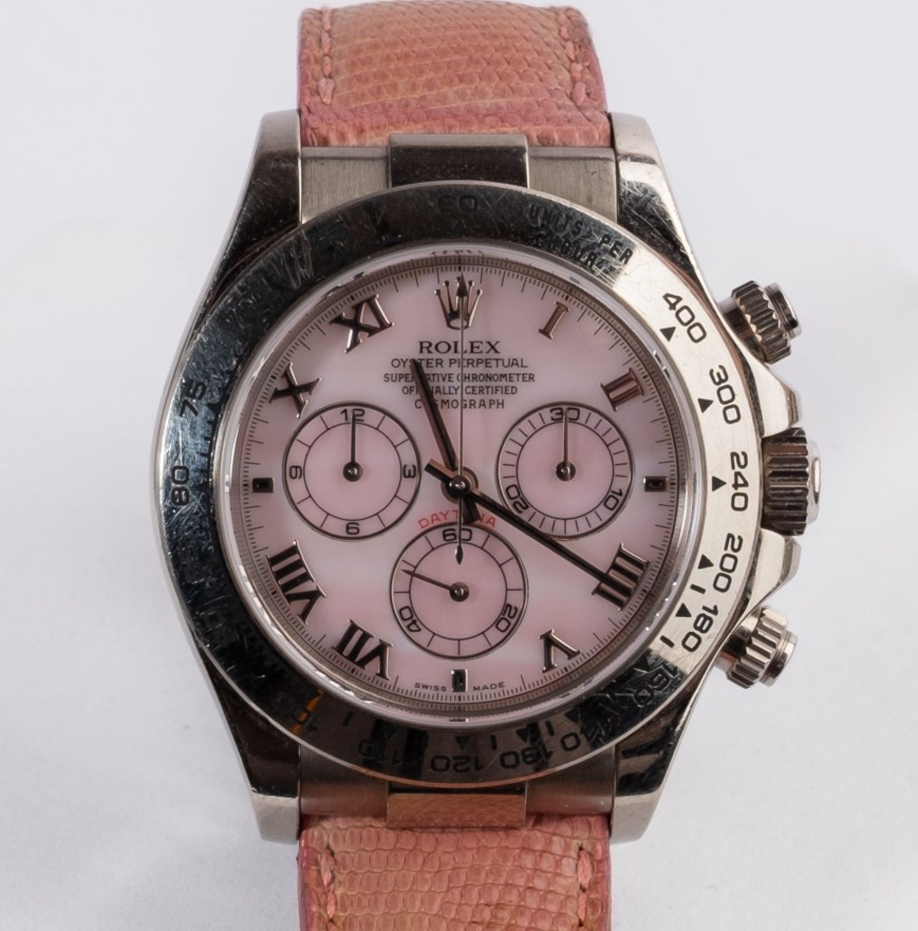 Rolex Cosmograph Daytona "Pink-Beach", Ref. 116519-D, 18kt Weißgold, Gehäuse in 18kt Weißgold, rosa - Bild 2 aus 3